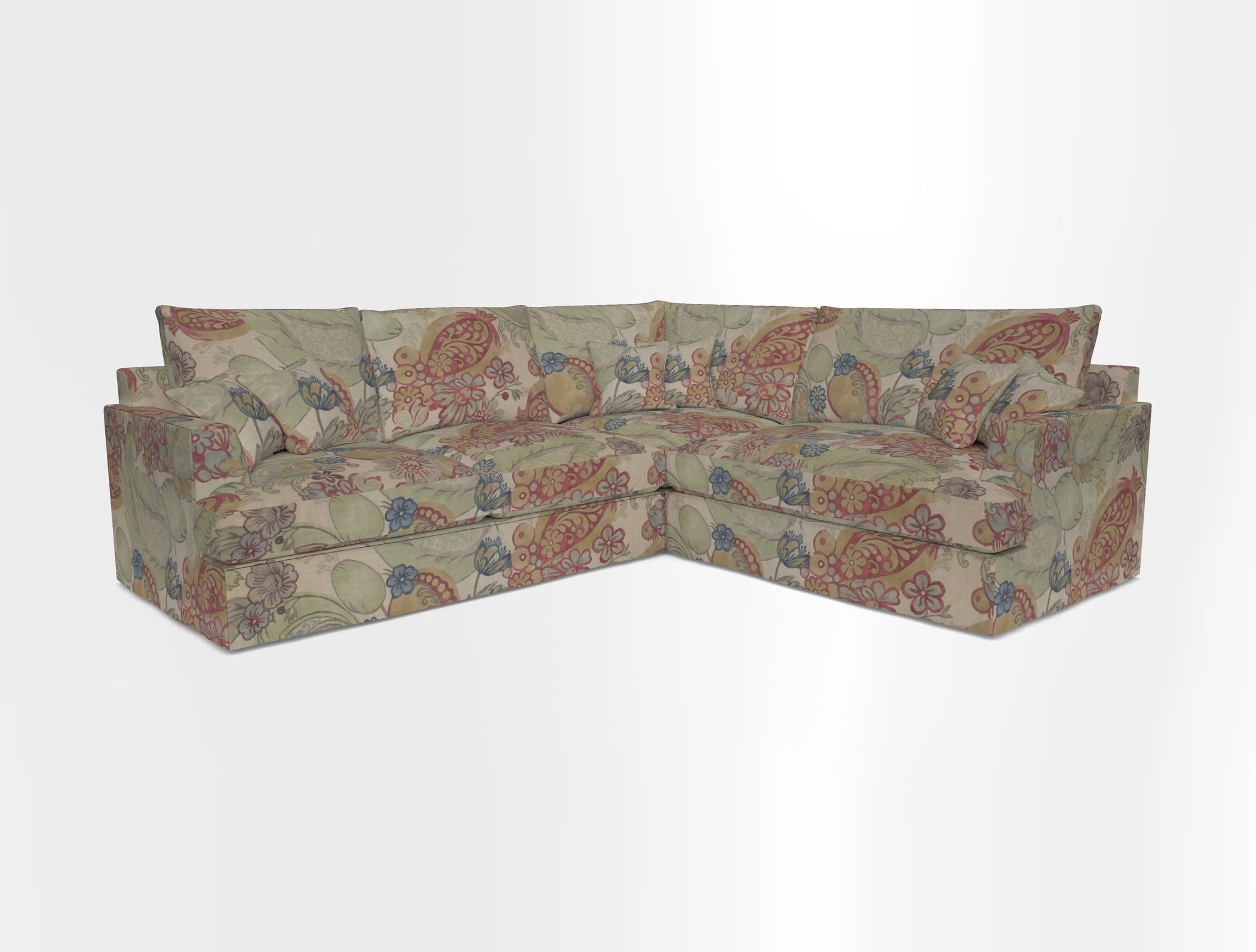Slingsby Medium Fitted Cover Corner Unit LHF in Two Tone Plain Biscuit.  Loose cover version available