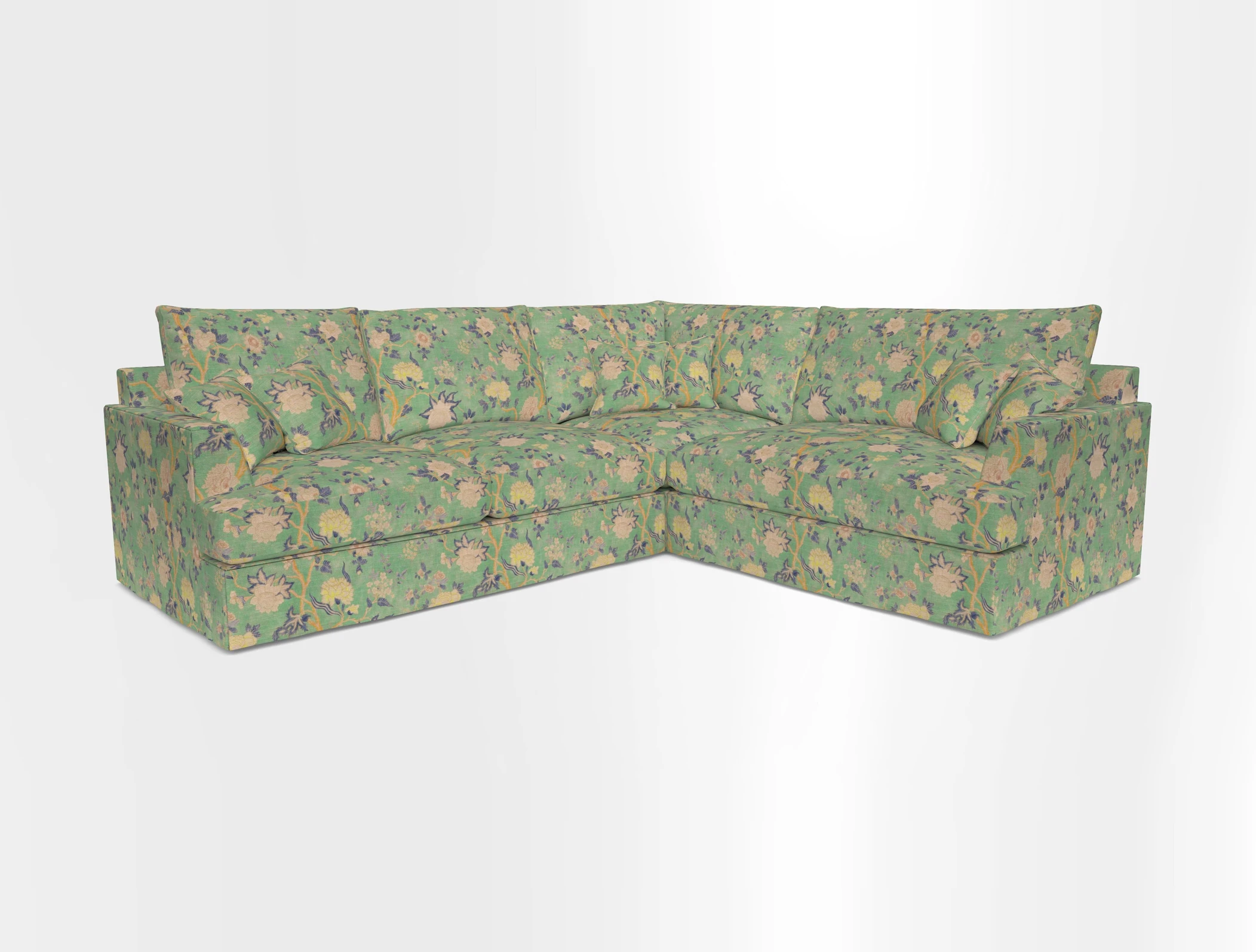 Slingsby Medium Fitted Cover Corner Unit LHF in Two Tone Plain Biscuit.  Loose cover version available