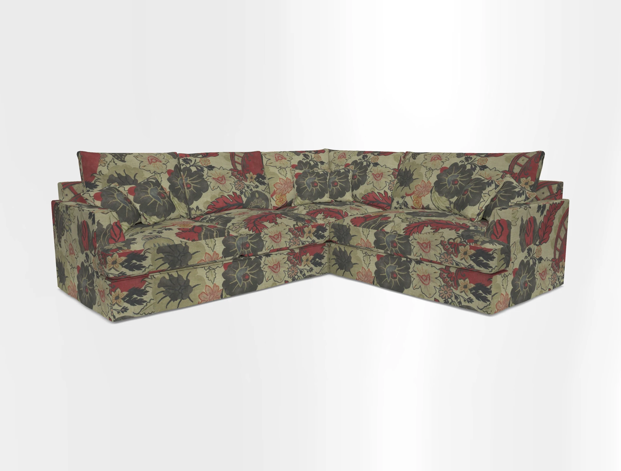 Slingsby Medium Fitted Cover Corner Unit LHF in Two Tone Plain Biscuit.  Loose cover version available