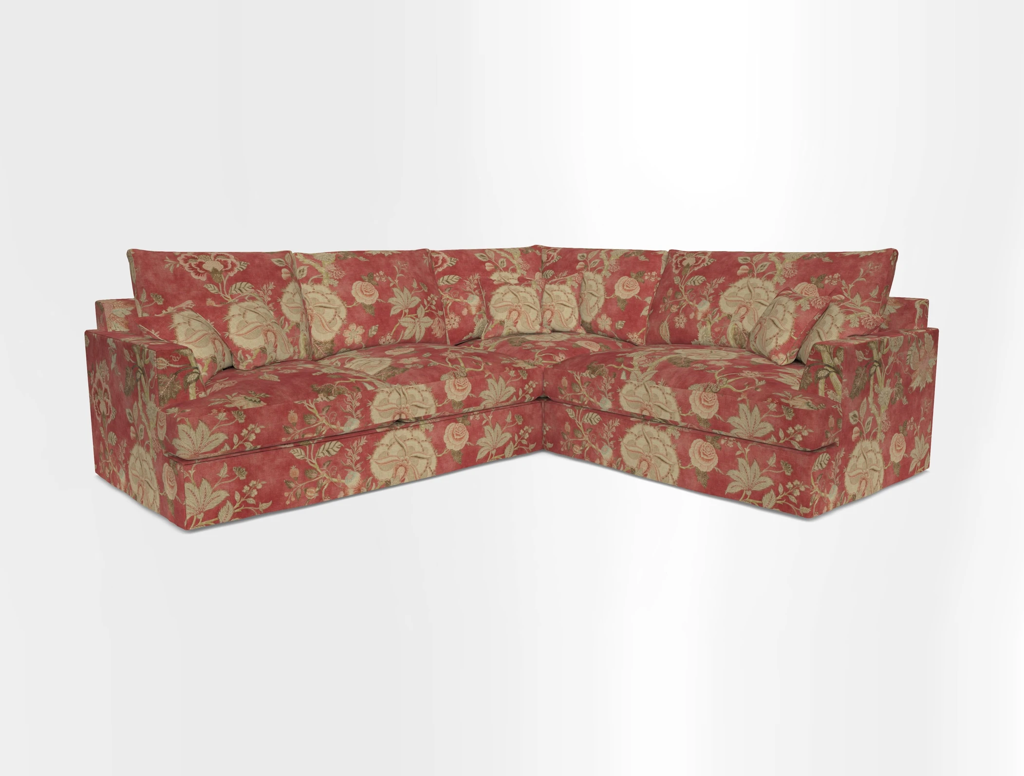 Slingsby Medium Fitted Cover Corner Unit LHF in Two Tone Plain Biscuit.  Loose cover version available