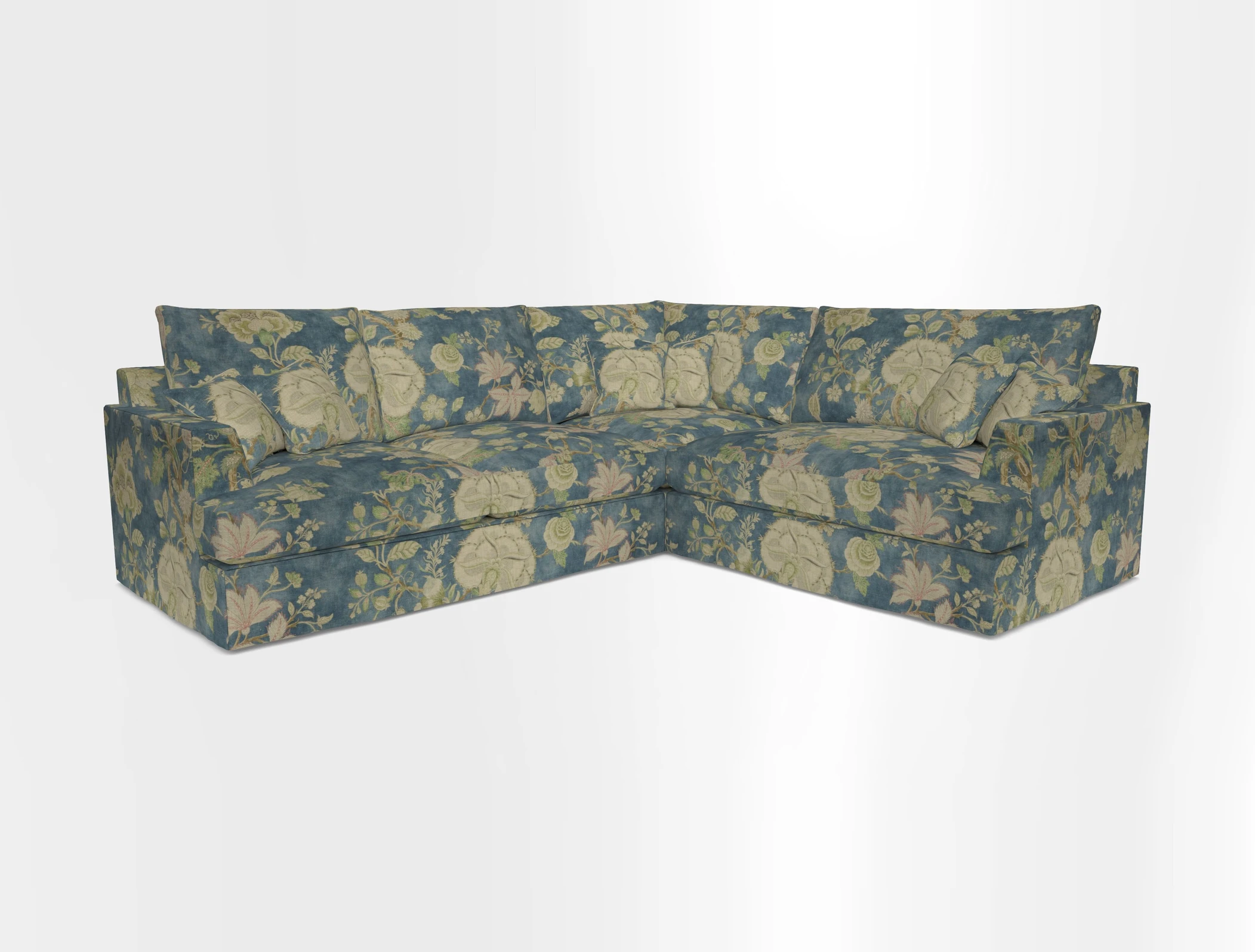 Slingsby Medium Fitted Cover Corner Unit LHF in Two Tone Plain Biscuit.  Loose cover version available