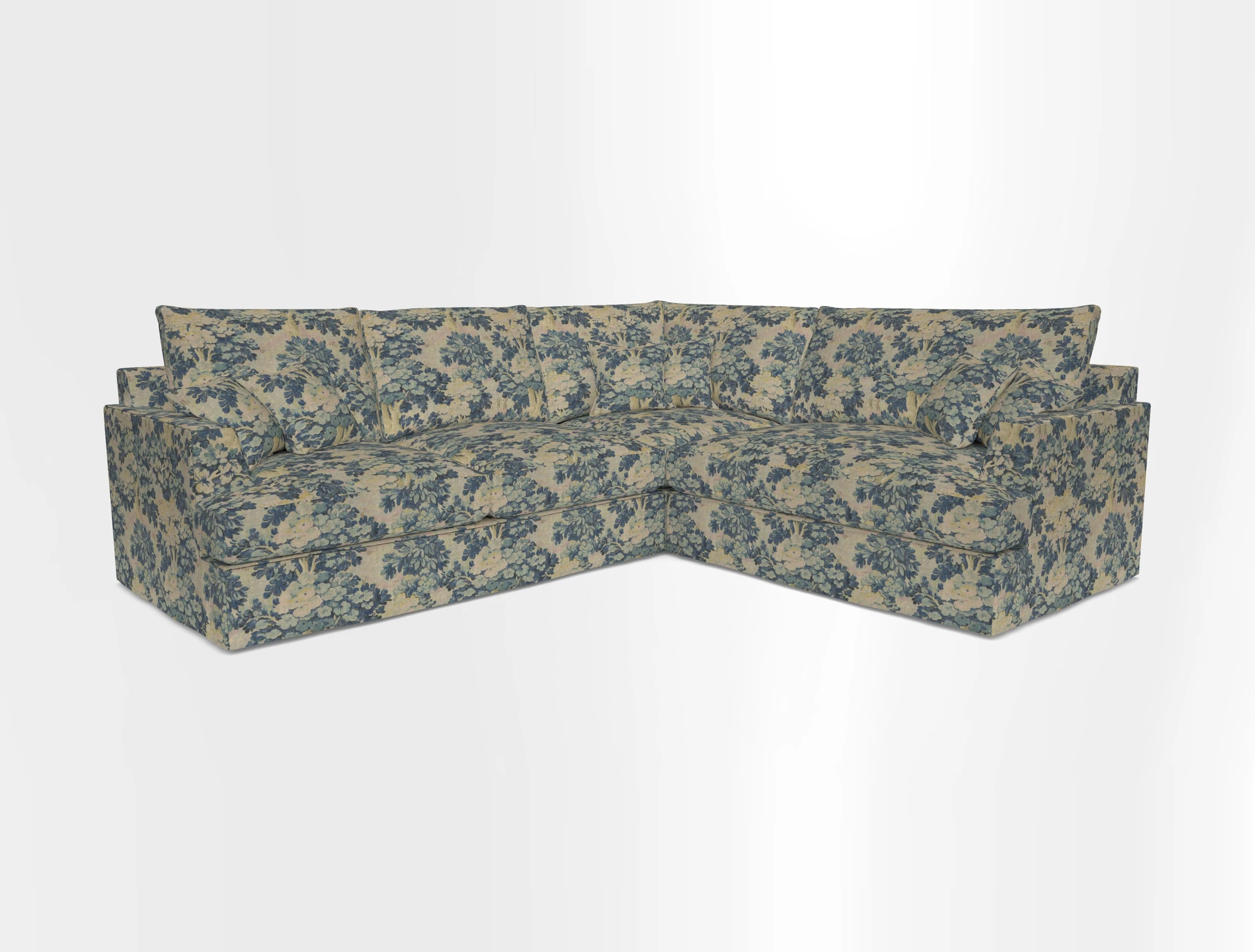 Slingsby Medium Fitted Cover Corner Unit LHF in Two Tone Plain Biscuit.  Loose cover version available