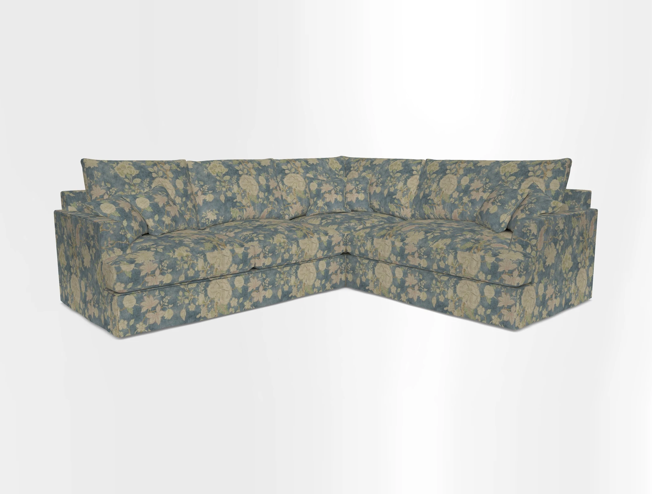 Slingsby Medium Fitted Cover Corner Unit LHF in Two Tone Plain Biscuit.  Loose cover version available