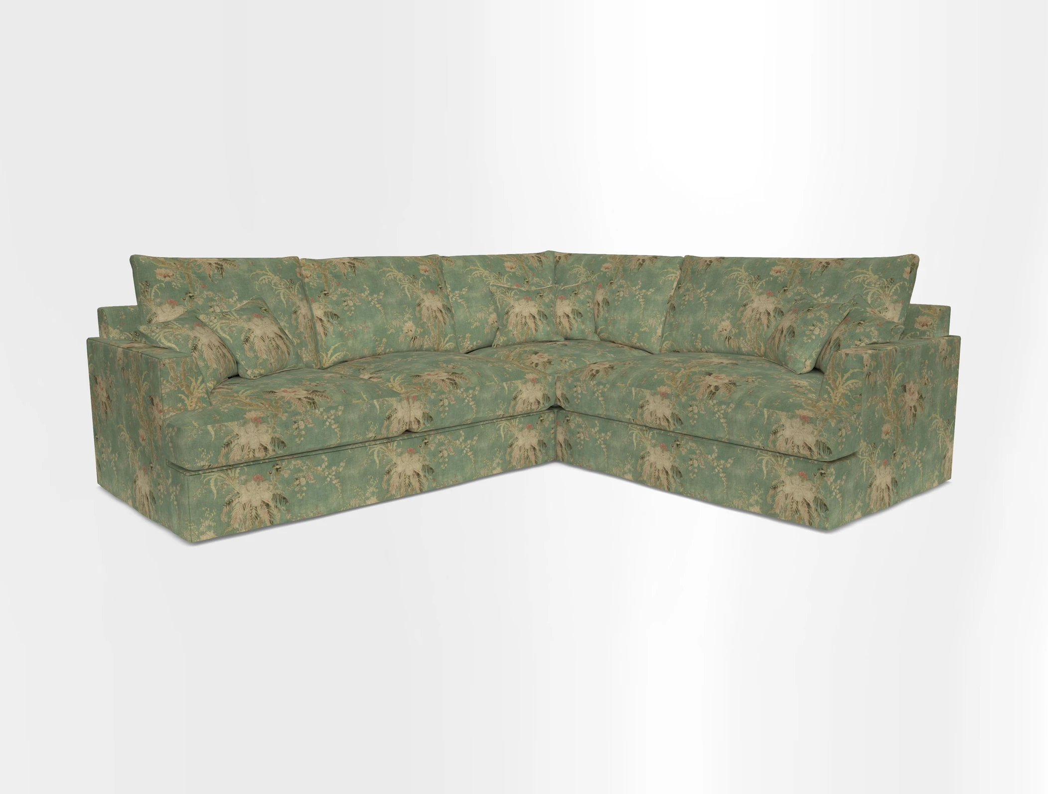 Slingsby Medium Fitted Cover Corner Unit LHF in Two Tone Plain Biscuit.  Loose cover version available