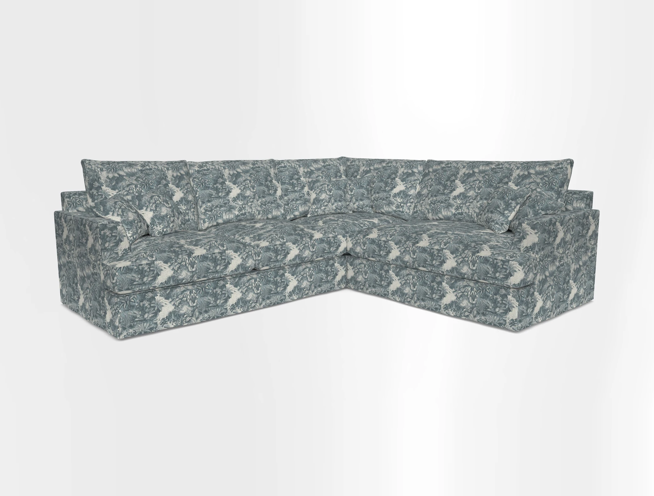 Slingsby Medium Fitted Cover Corner Unit LHF in Two Tone Plain Biscuit.  Loose cover version available