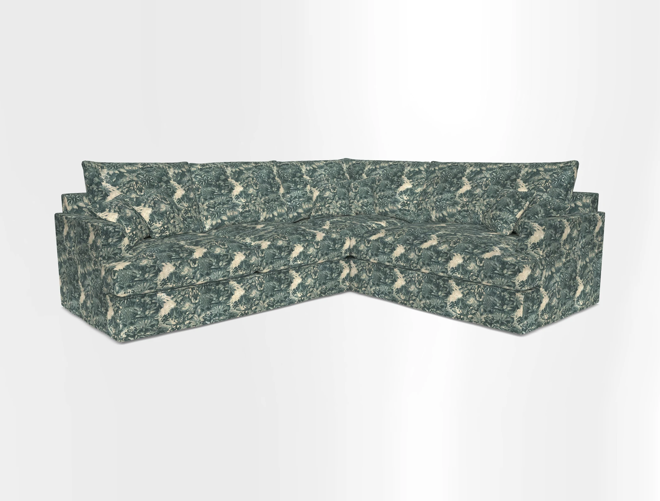 Slingsby Medium Fitted Cover Corner Unit LHF in Two Tone Plain Biscuit.  Loose cover version available