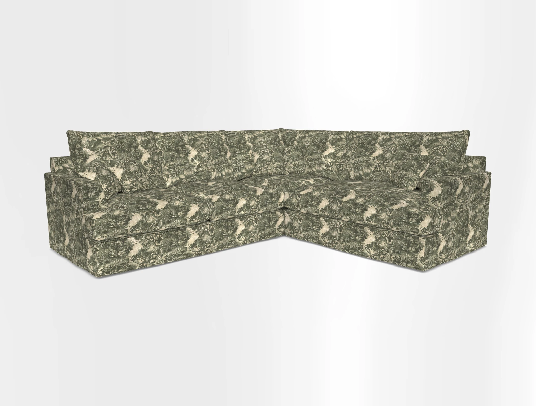 Slingsby Medium Fitted Cover Corner Unit LHF in Two Tone Plain Biscuit.  Loose cover version available