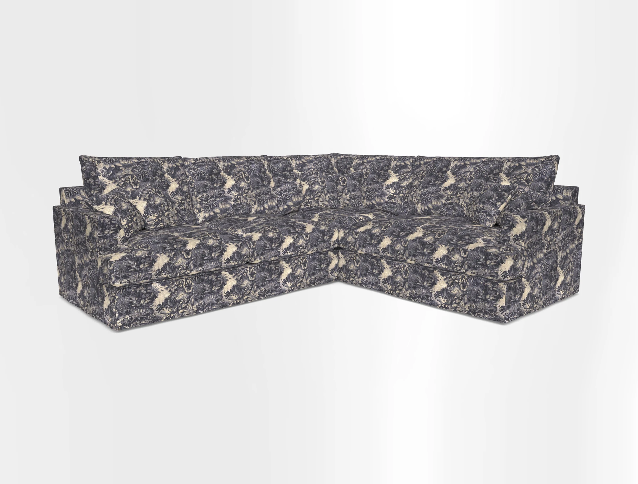 Slingsby Medium Fitted Cover Corner Unit LHF in Two Tone Plain Biscuit.  Loose cover version available