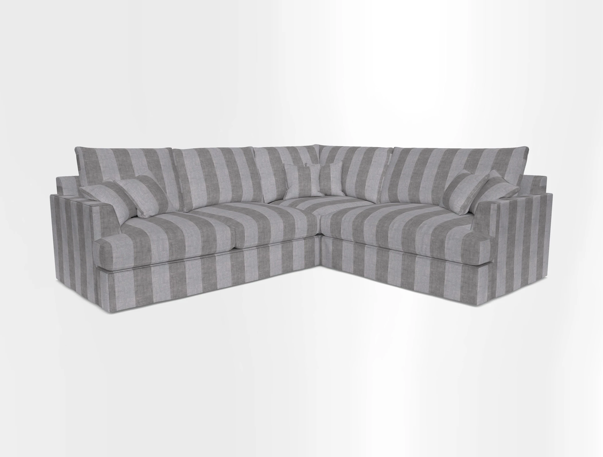 Slingsby Medium Fitted Cover Corner Unit LHF in Two Tone Plain Biscuit.  Loose cover version available