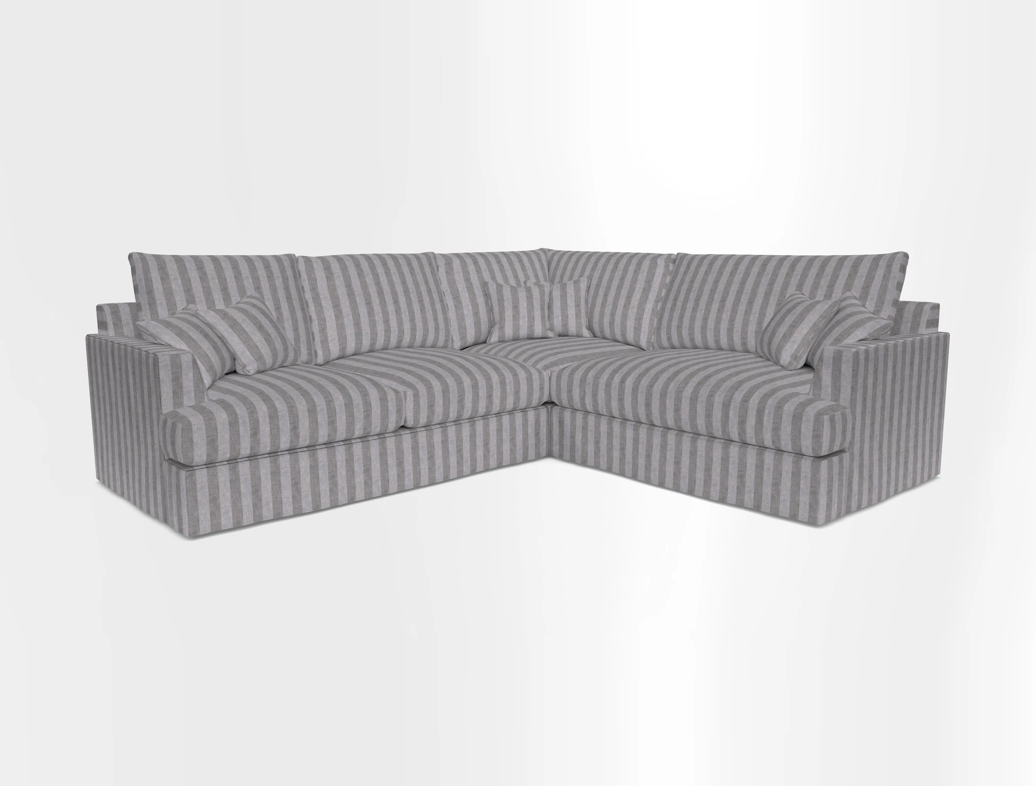 Slingsby Medium Fitted Cover Corner Unit LHF in Two Tone Plain Biscuit.  Loose cover version available