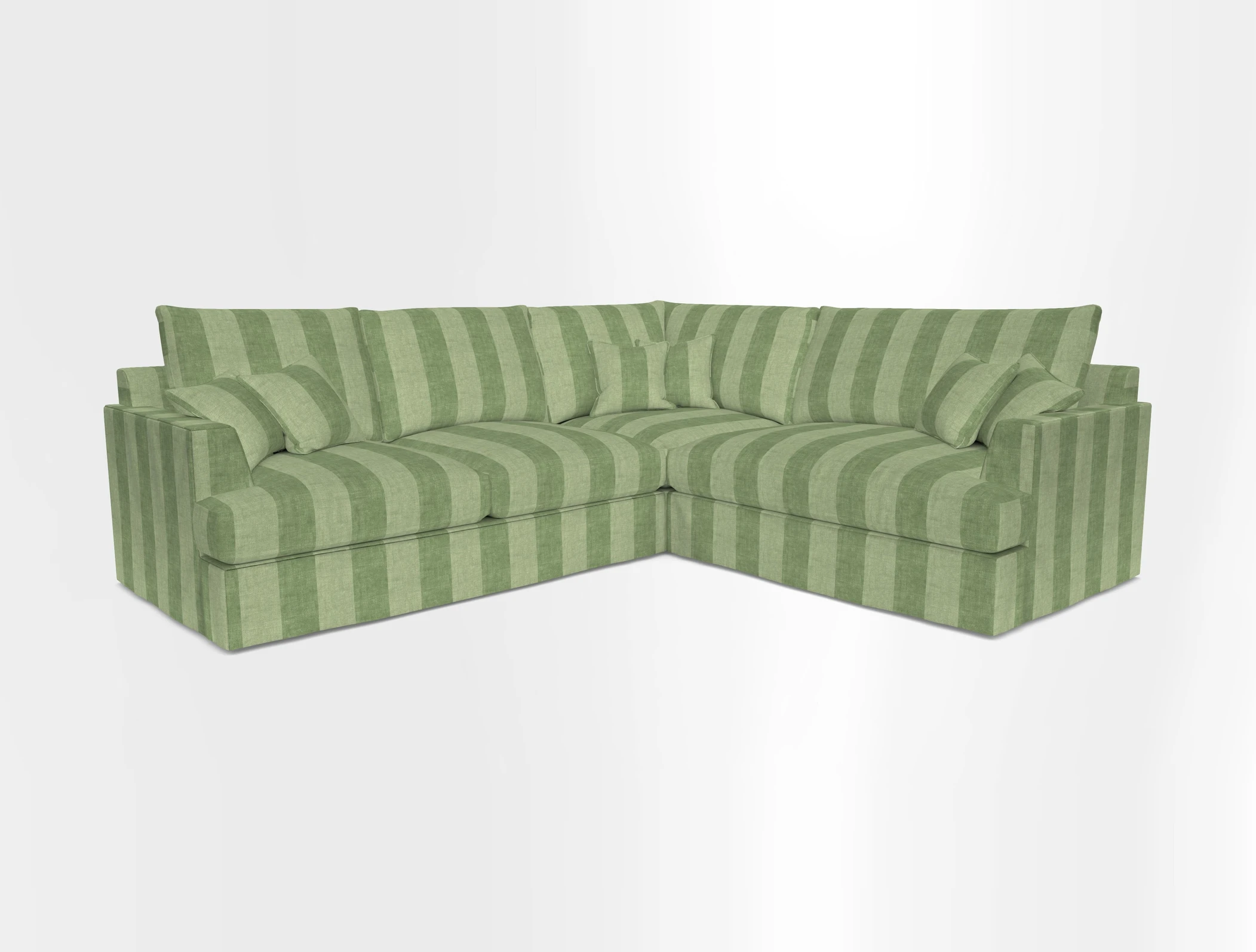 Slingsby Medium Fitted Cover Corner Unit LHF in Two Tone Plain Biscuit.  Loose cover version available
