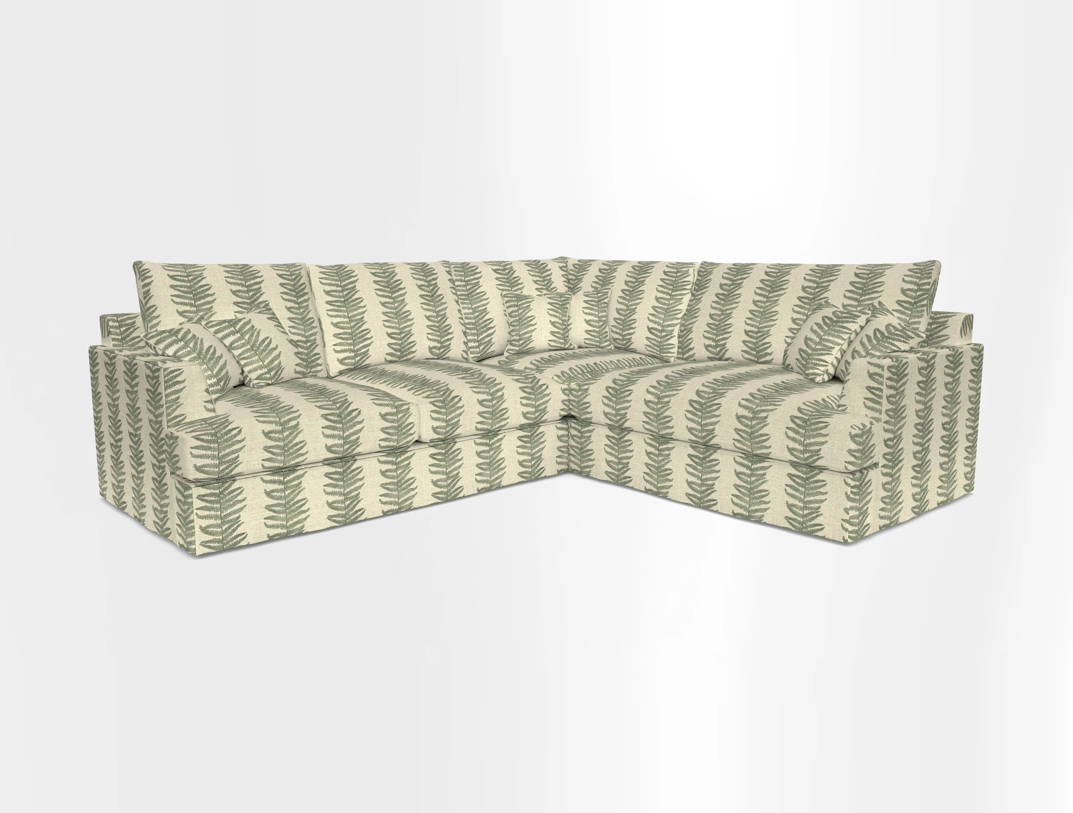 Slingsby Medium Fitted Cover Corner Unit LHF in Two Tone Plain Biscuit.  Loose cover version available