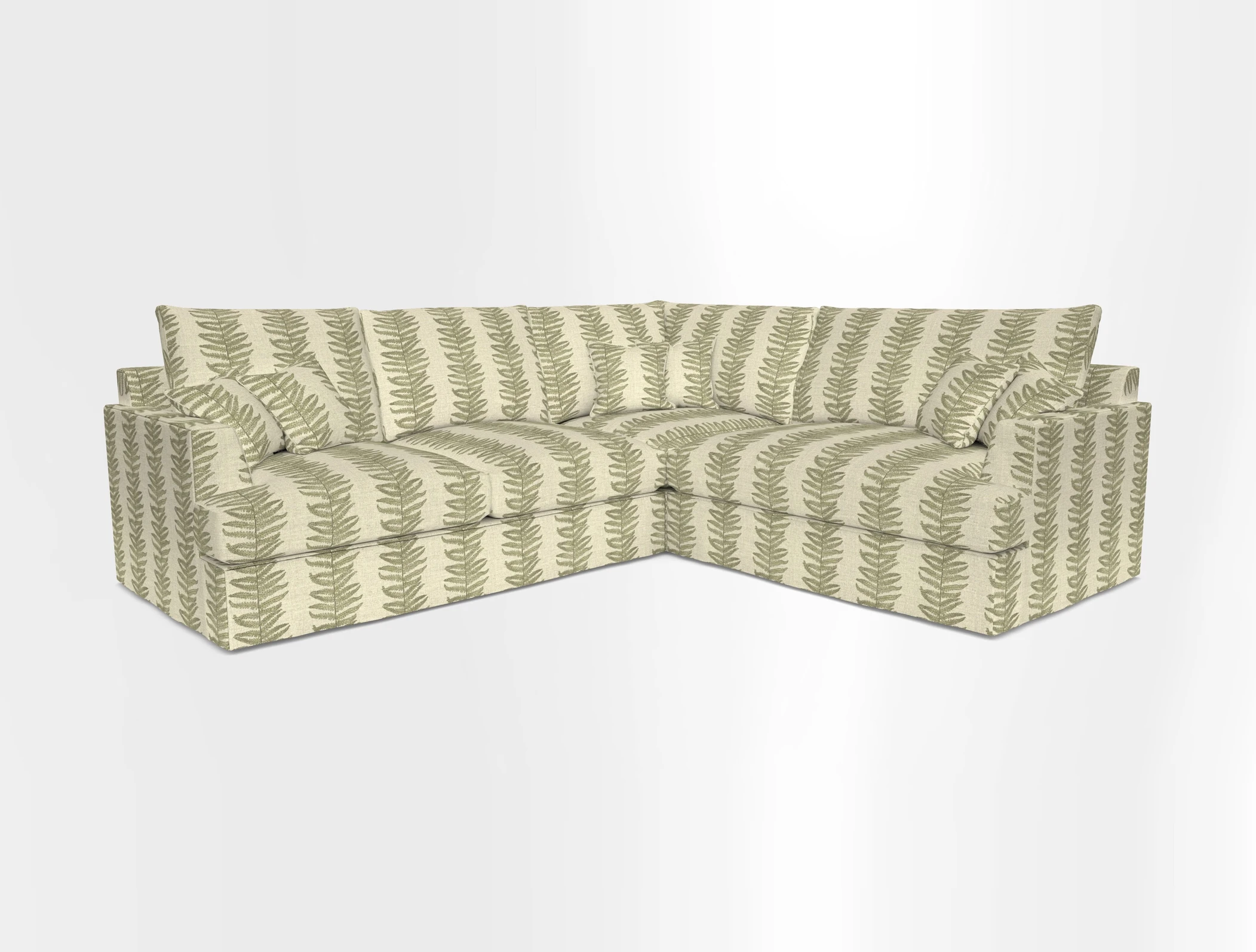 Slingsby Medium Fitted Cover Corner Unit LHF in Two Tone Plain Biscuit.  Loose cover version available