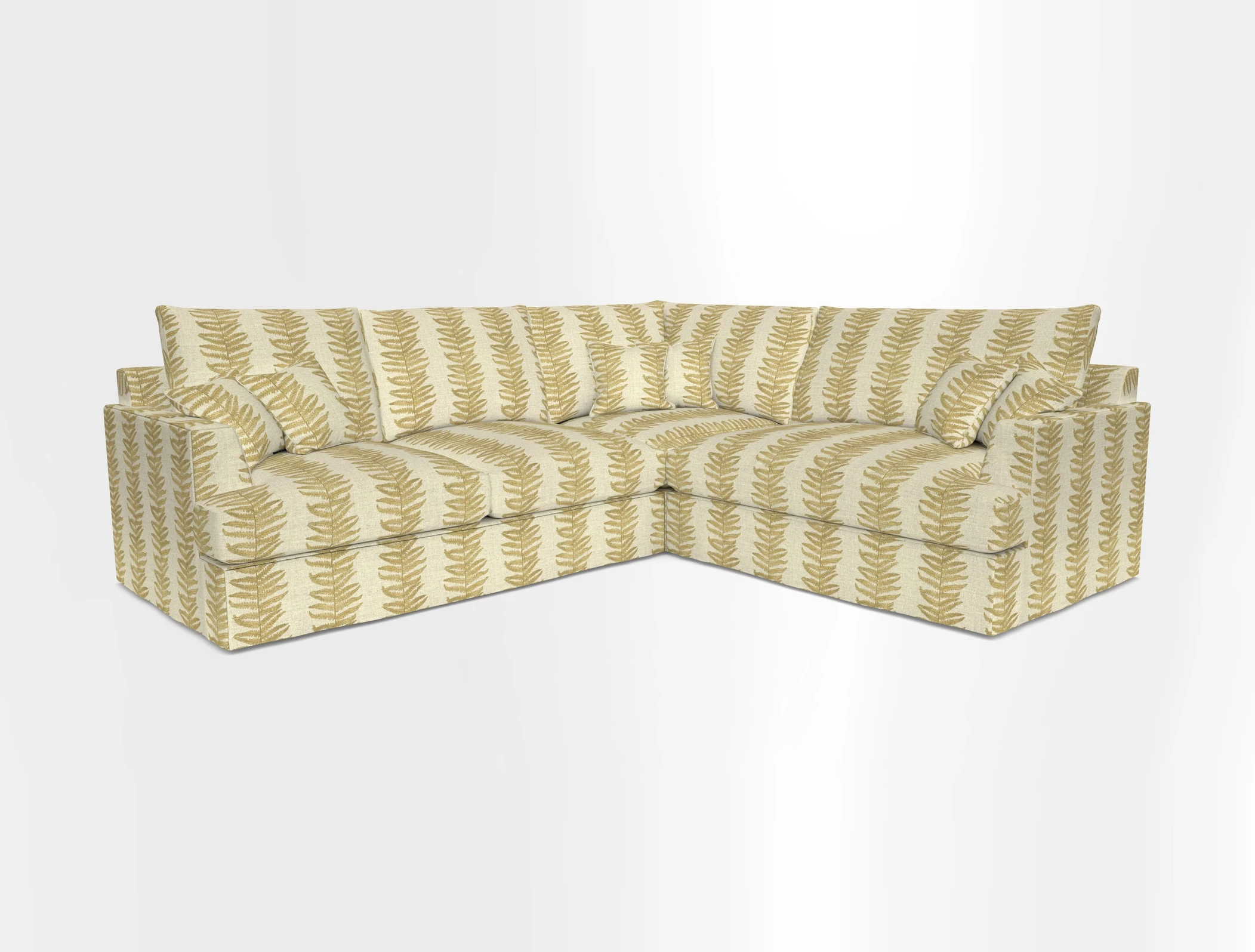 Slingsby Medium Fitted Cover Corner Unit LHF in Two Tone Plain Biscuit.  Loose cover version available