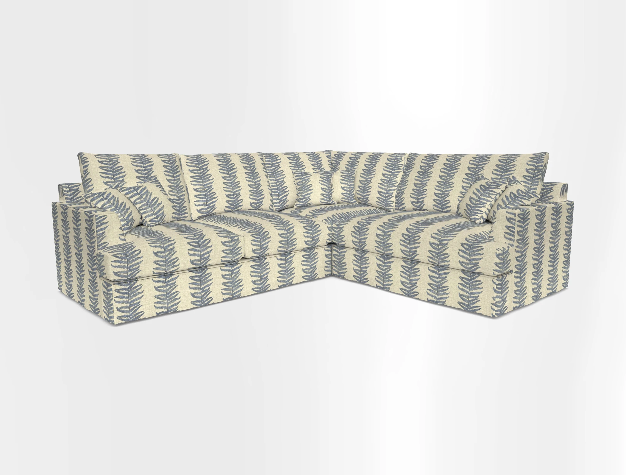 Slingsby Medium Fitted Cover Corner Unit LHF in Two Tone Plain Biscuit.  Loose cover version available
