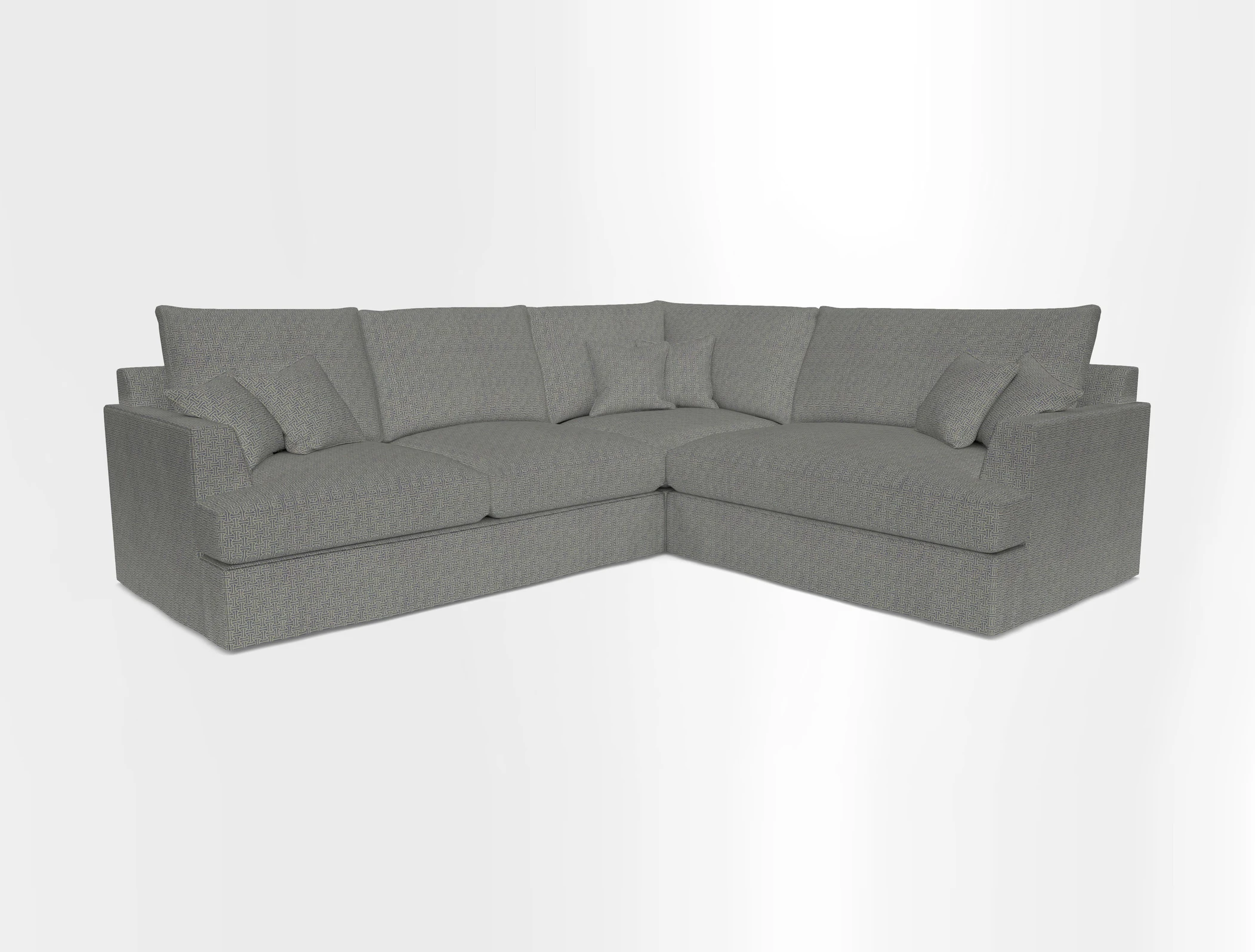 Slingsby Medium Fitted Cover Corner Unit LHF in Two Tone Plain Biscuit.  Loose cover version available