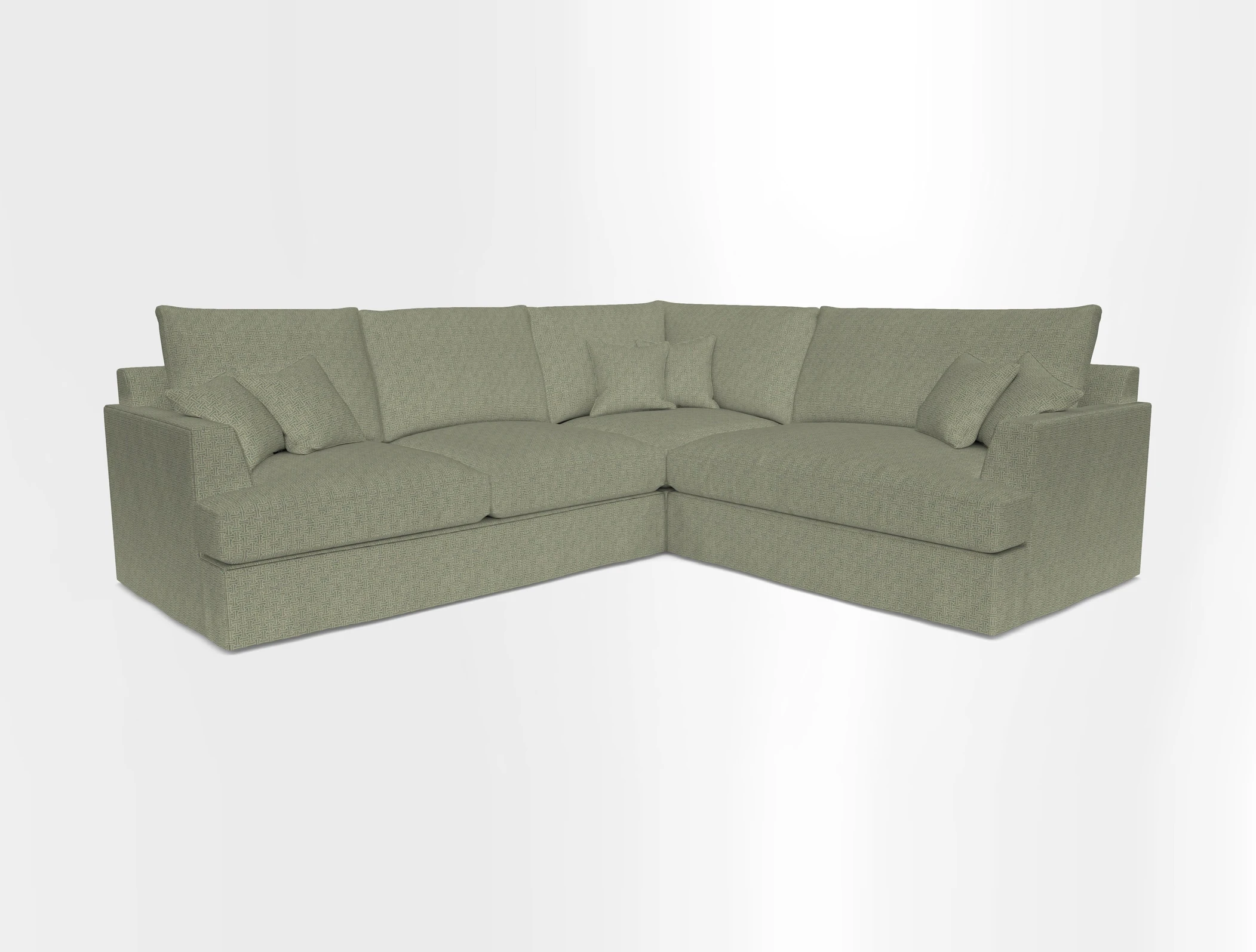 Slingsby Medium Fitted Cover Corner Unit LHF in Two Tone Plain Biscuit.  Loose cover version available