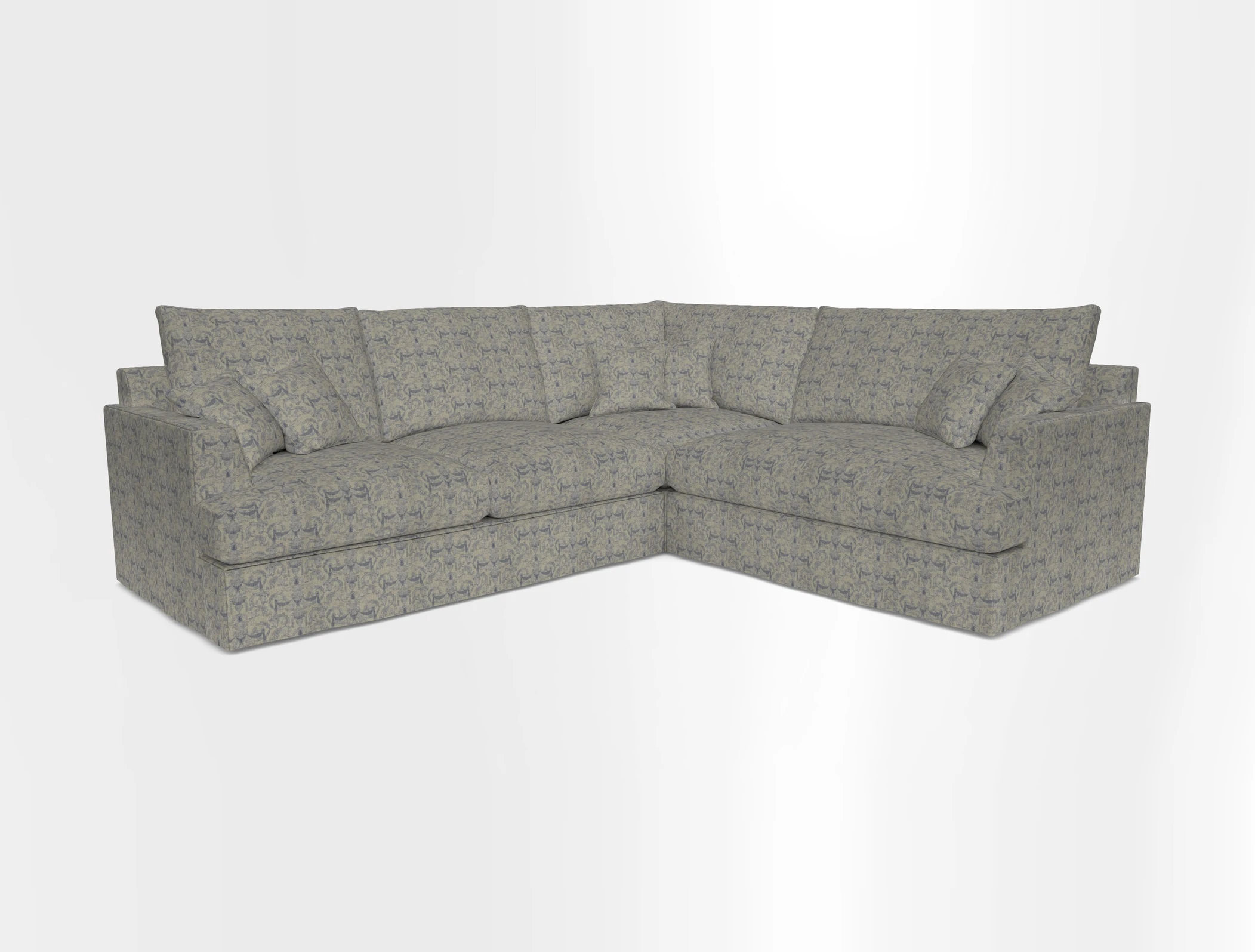 Slingsby Medium Fitted Cover Corner Unit LHF in Two Tone Plain Biscuit.  Loose cover version available