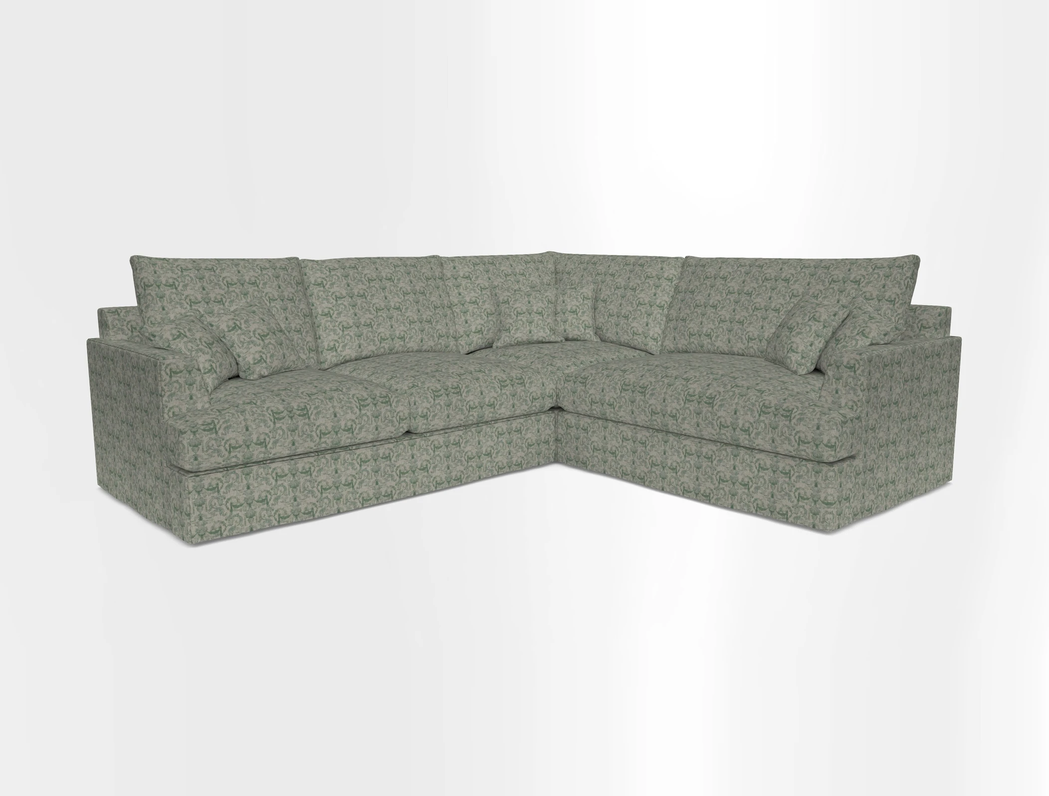 Slingsby Medium Fitted Cover Corner Unit LHF in Two Tone Plain Biscuit.  Loose cover version available