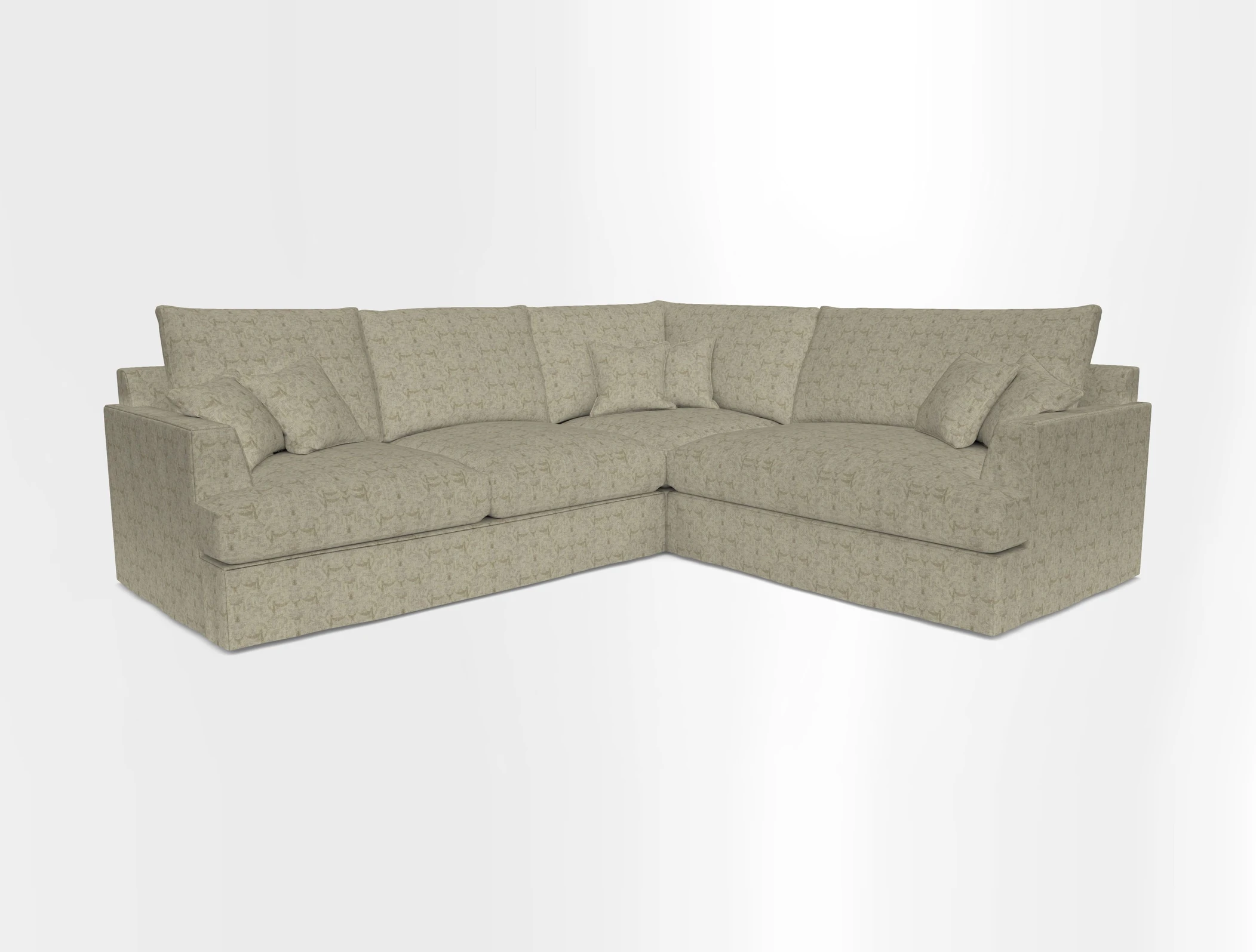 Slingsby Medium Fitted Cover Corner Unit LHF in Two Tone Plain Biscuit.  Loose cover version available