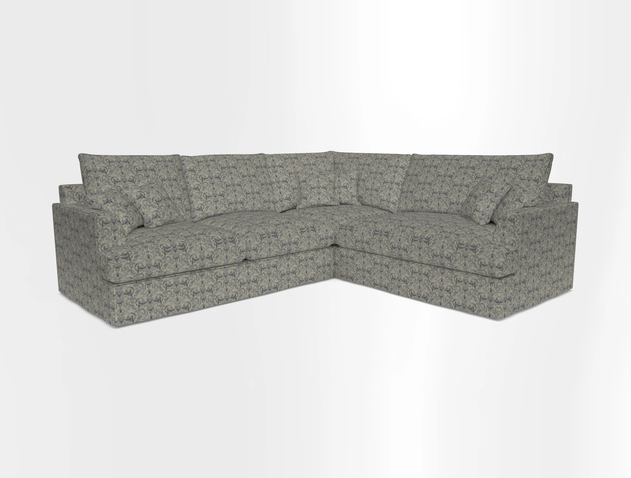 Slingsby Medium Fitted Cover Corner Unit LHF in Two Tone Plain Biscuit.  Loose cover version available