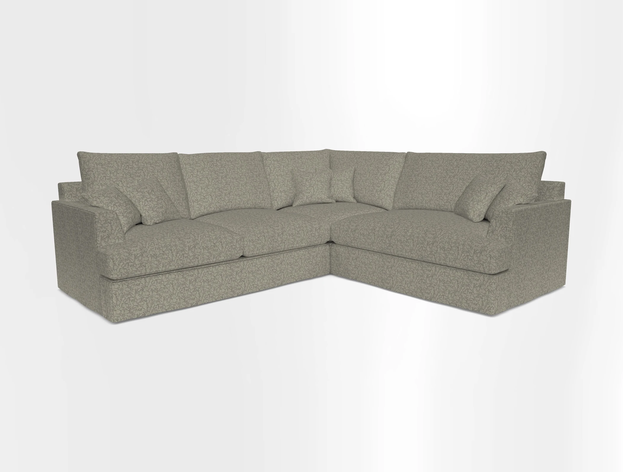 Slingsby Medium Fitted Cover Corner Unit LHF in Two Tone Plain Biscuit.  Loose cover version available