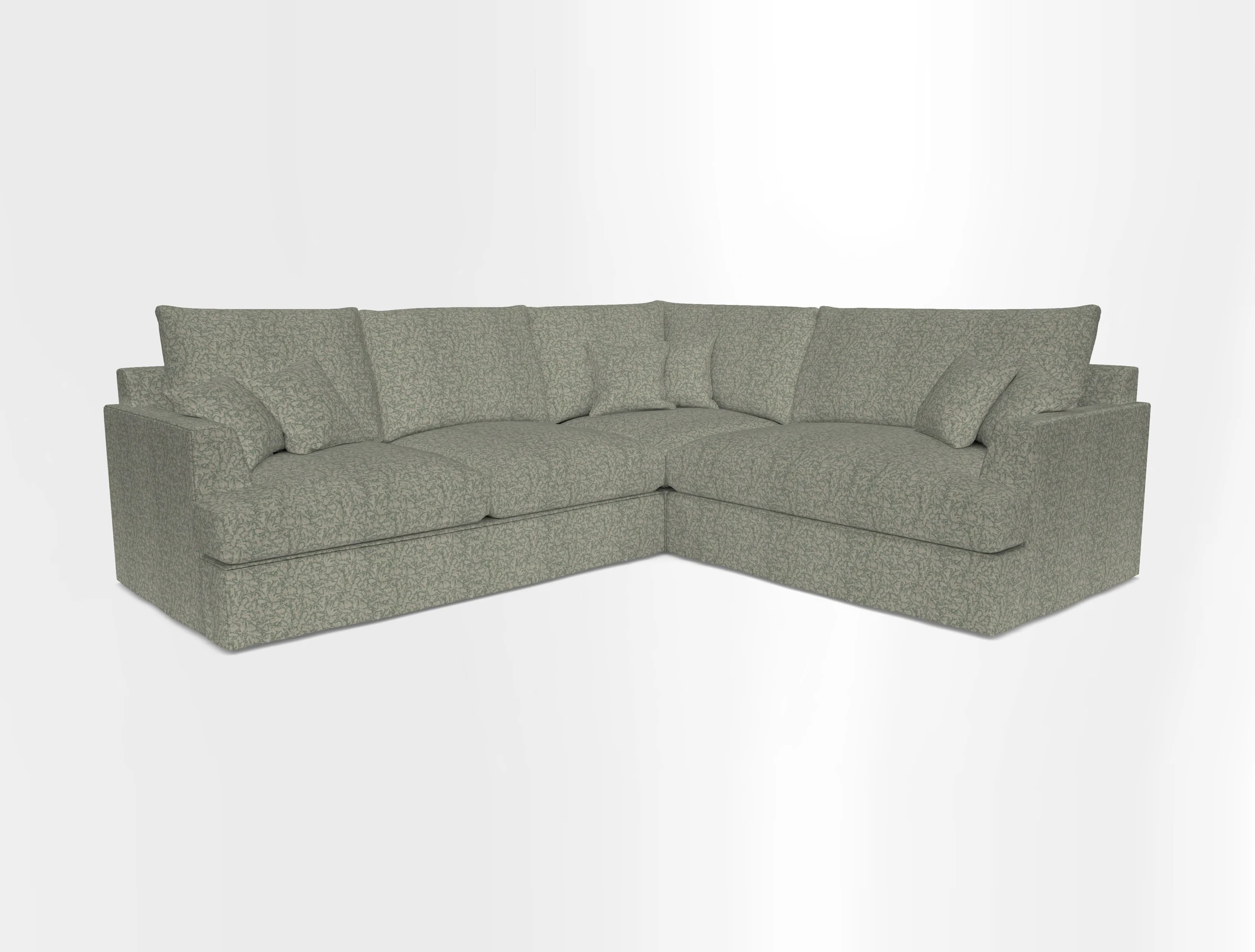 Slingsby Medium Fitted Cover Corner Unit LHF in Two Tone Plain Biscuit.  Loose cover version available