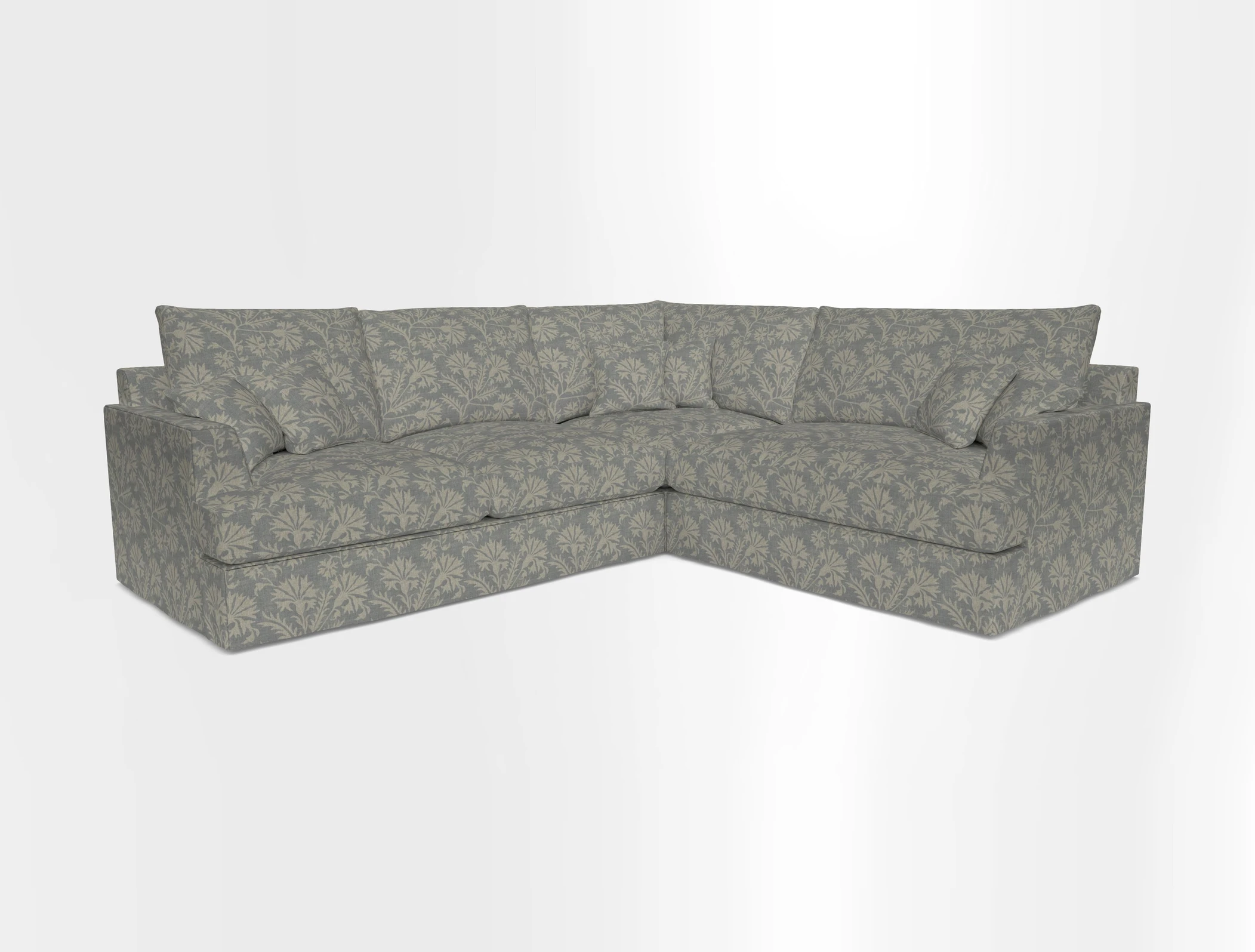 Slingsby Medium Fitted Cover Corner Unit LHF in Two Tone Plain Biscuit.  Loose cover version available