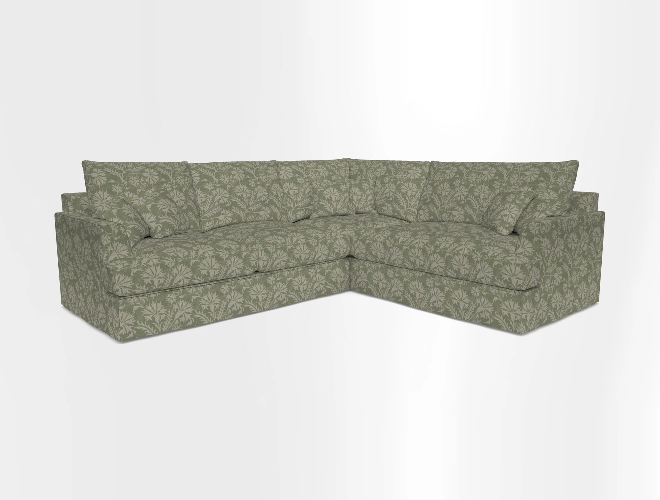 Slingsby Medium Fitted Cover Corner Unit LHF in Two Tone Plain Biscuit.  Loose cover version available
