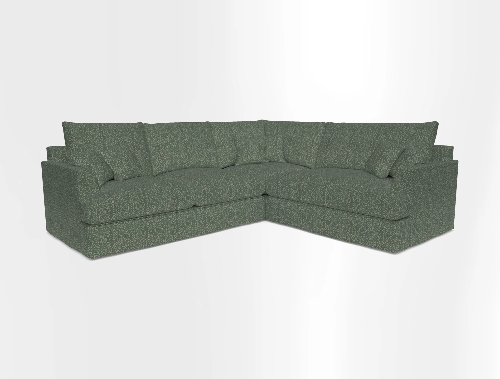 Slingsby Medium Fitted Cover Corner Unit LHF in Two Tone Plain Biscuit.  Loose cover version available