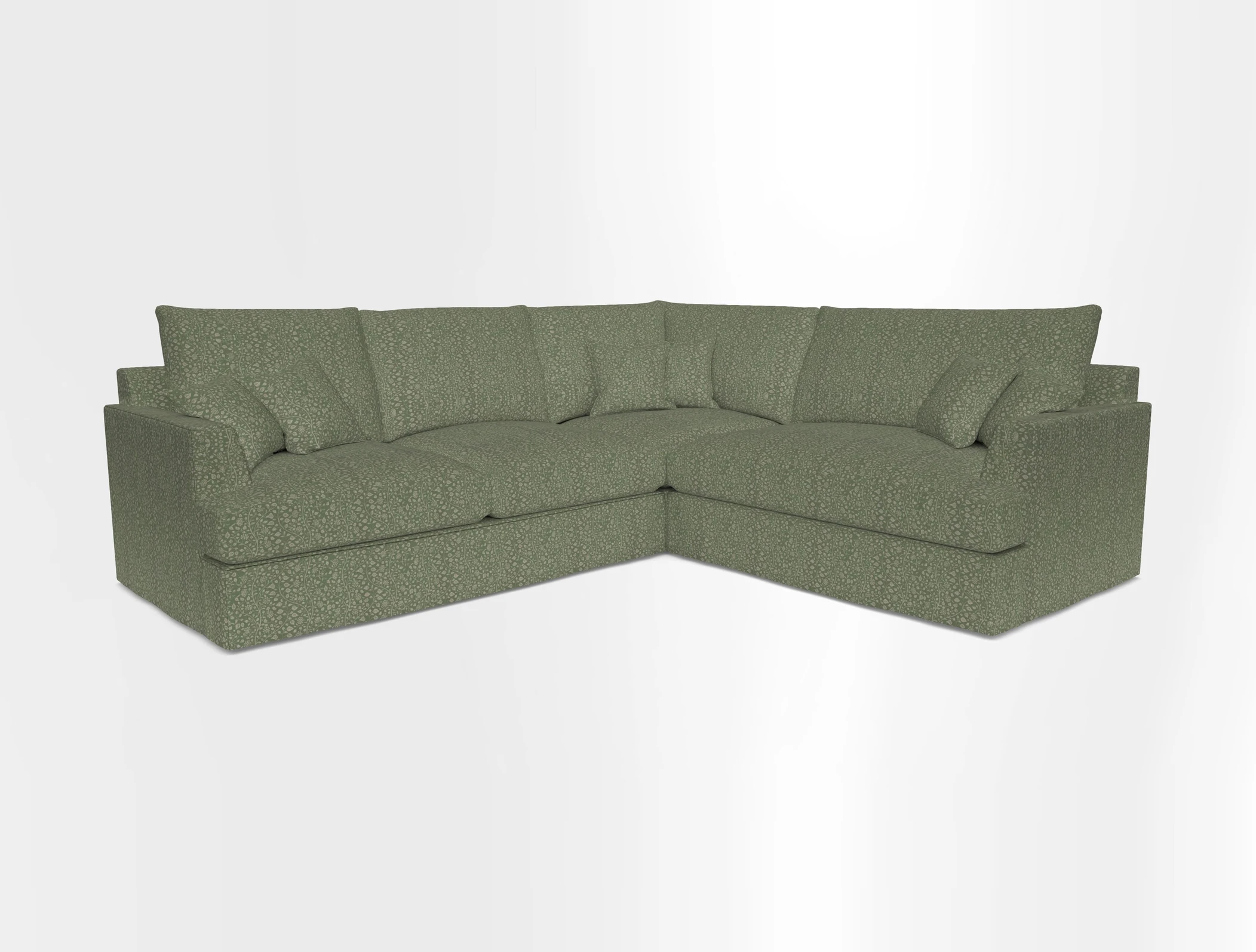 Slingsby Medium Fitted Cover Corner Unit LHF in Two Tone Plain Biscuit.  Loose cover version available