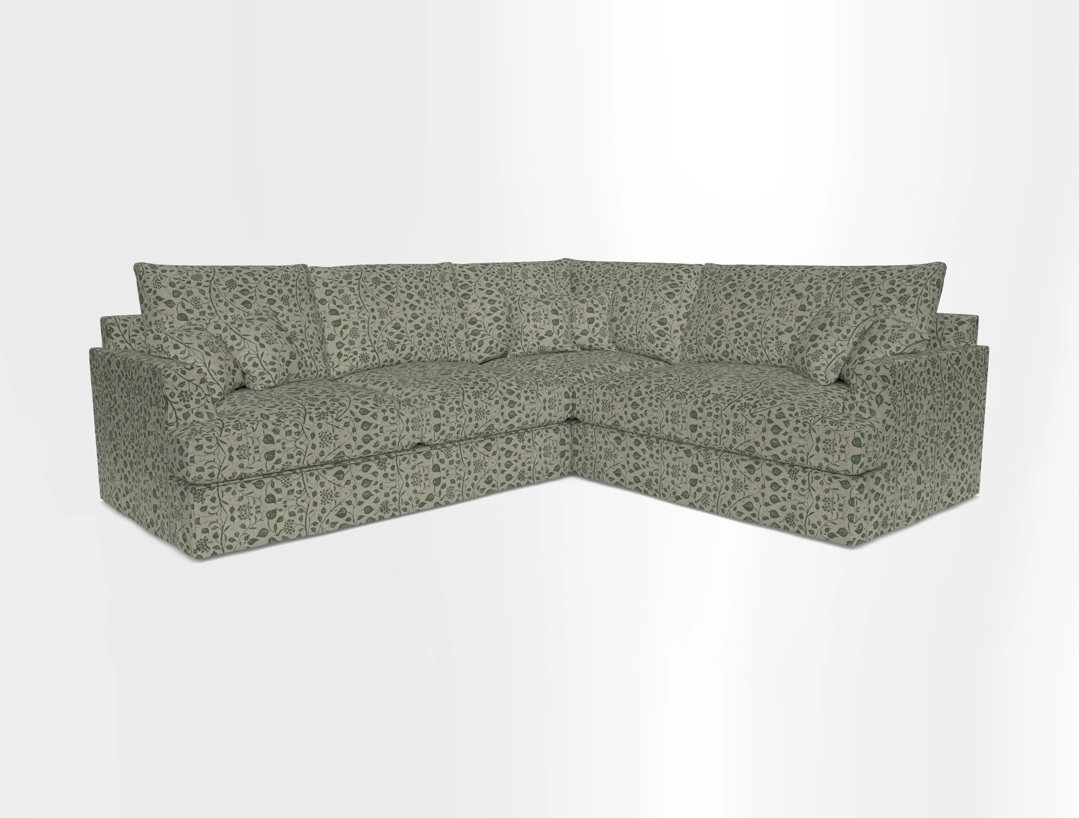 Slingsby Medium Fitted Cover Corner Unit LHF in Two Tone Plain Biscuit.  Loose cover version available