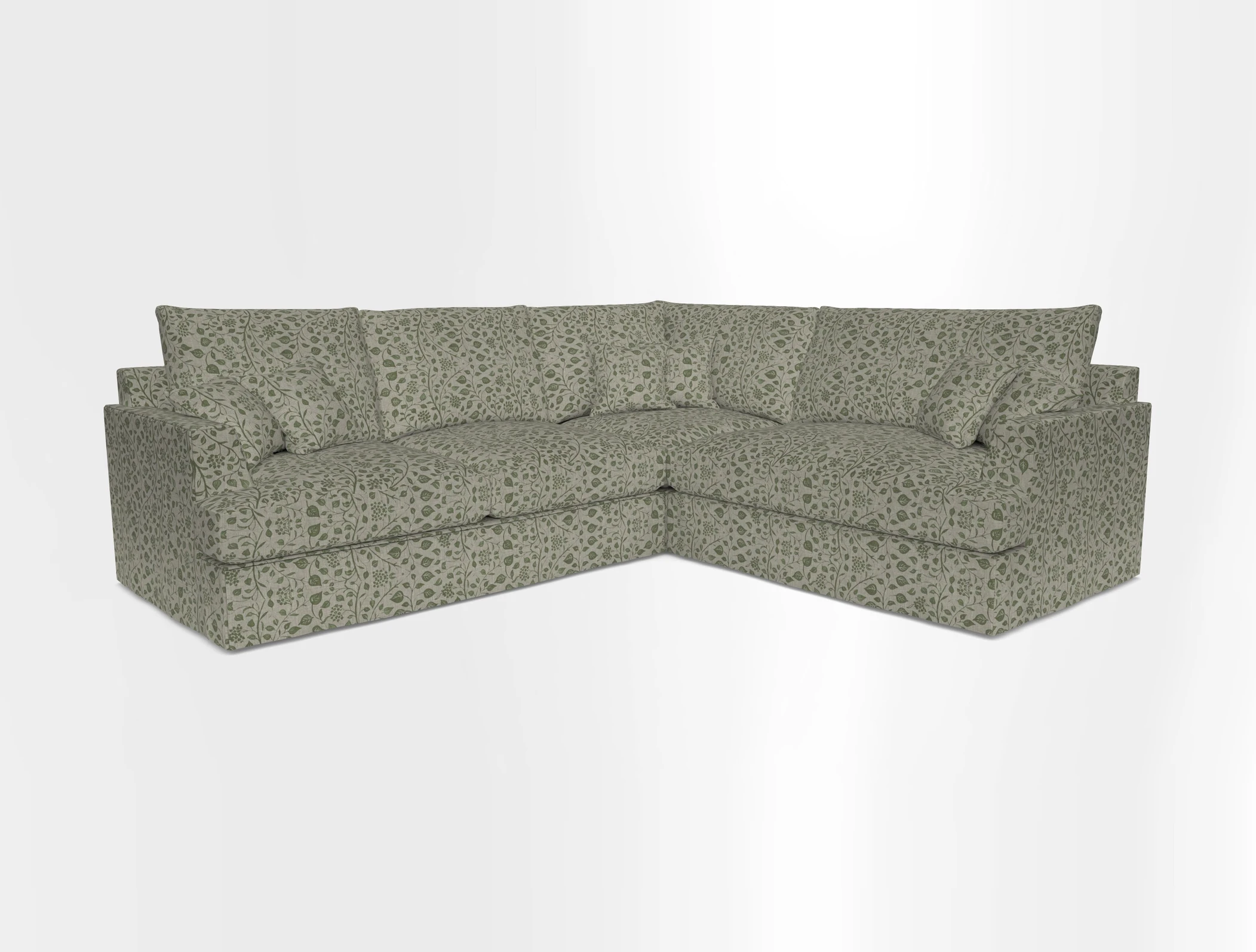 Slingsby Medium Fitted Cover Corner Unit LHF in Two Tone Plain Biscuit.  Loose cover version available