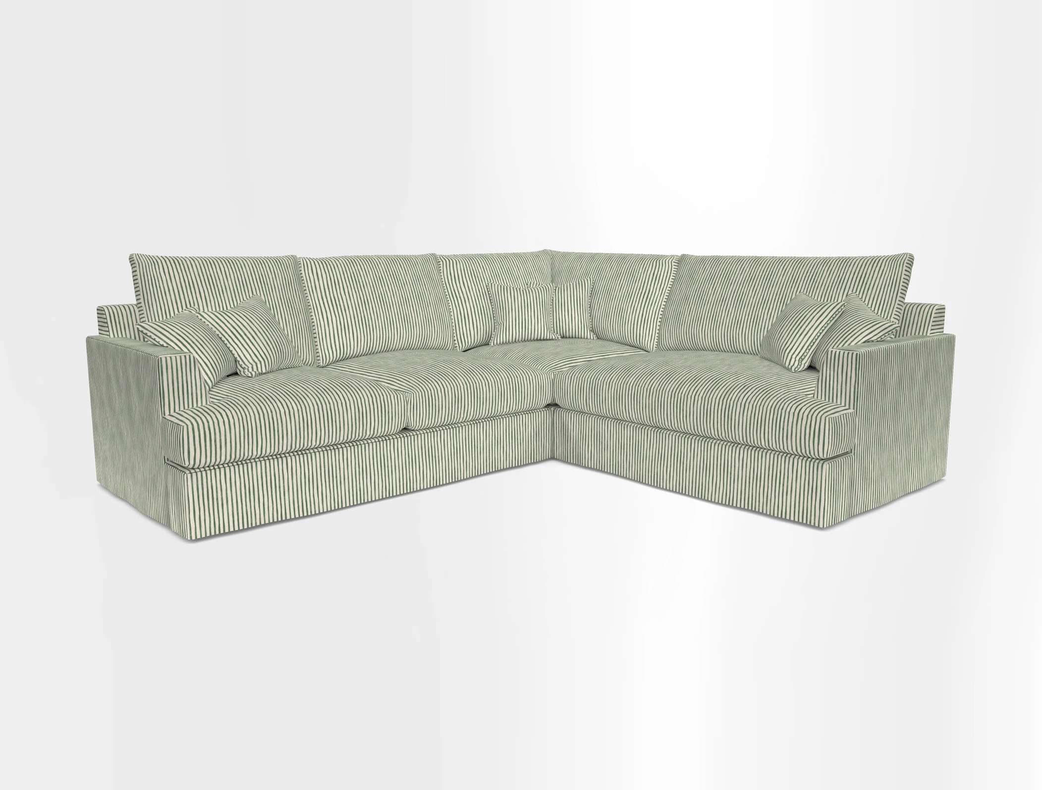 Slingsby Medium Fitted Cover Corner Unit LHF in Two Tone Plain Biscuit.  Loose cover version available