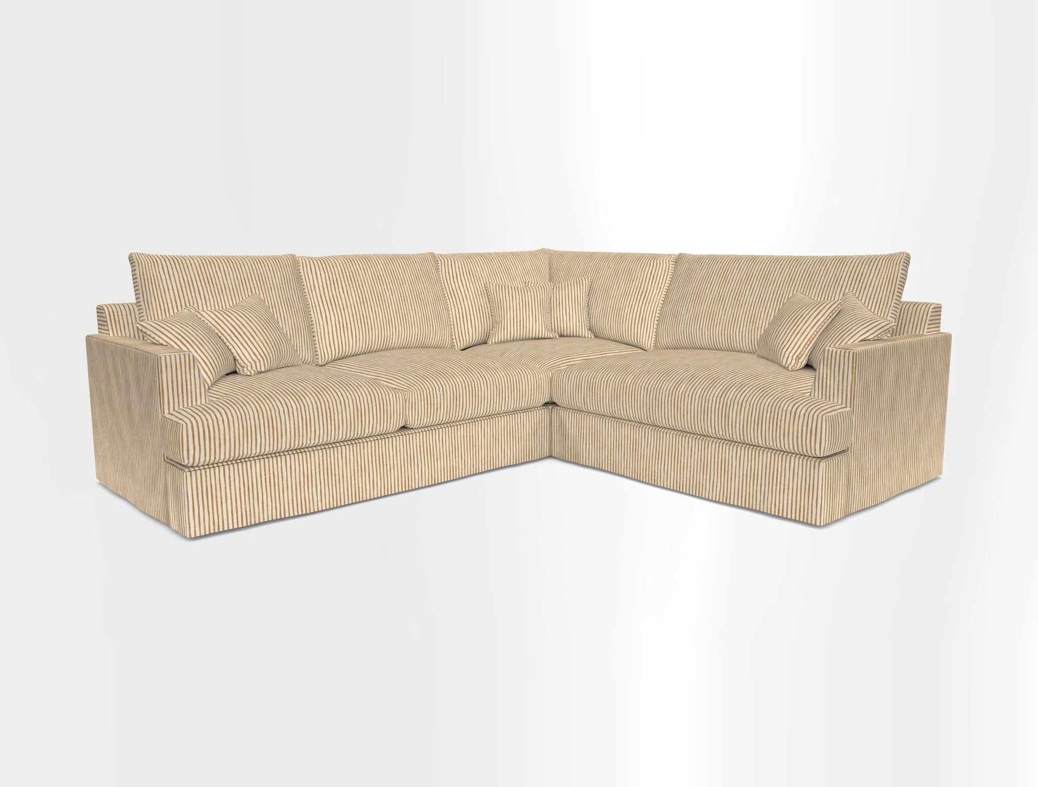 Slingsby Medium Fitted Cover Corner Unit LHF in Two Tone Plain Biscuit.  Loose cover version available