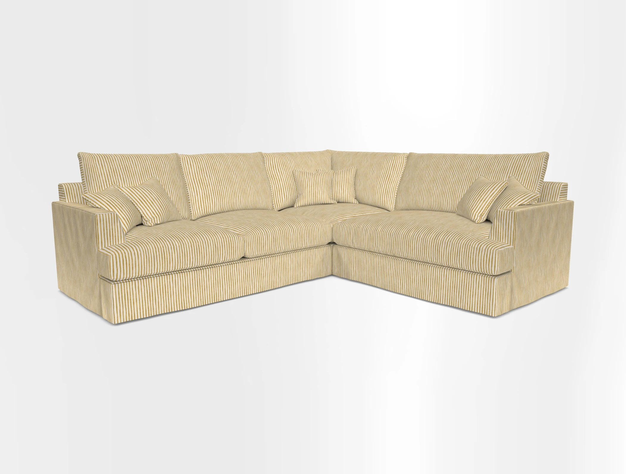 Slingsby Medium Fitted Cover Corner Unit LHF in Two Tone Plain Biscuit.  Loose cover version available