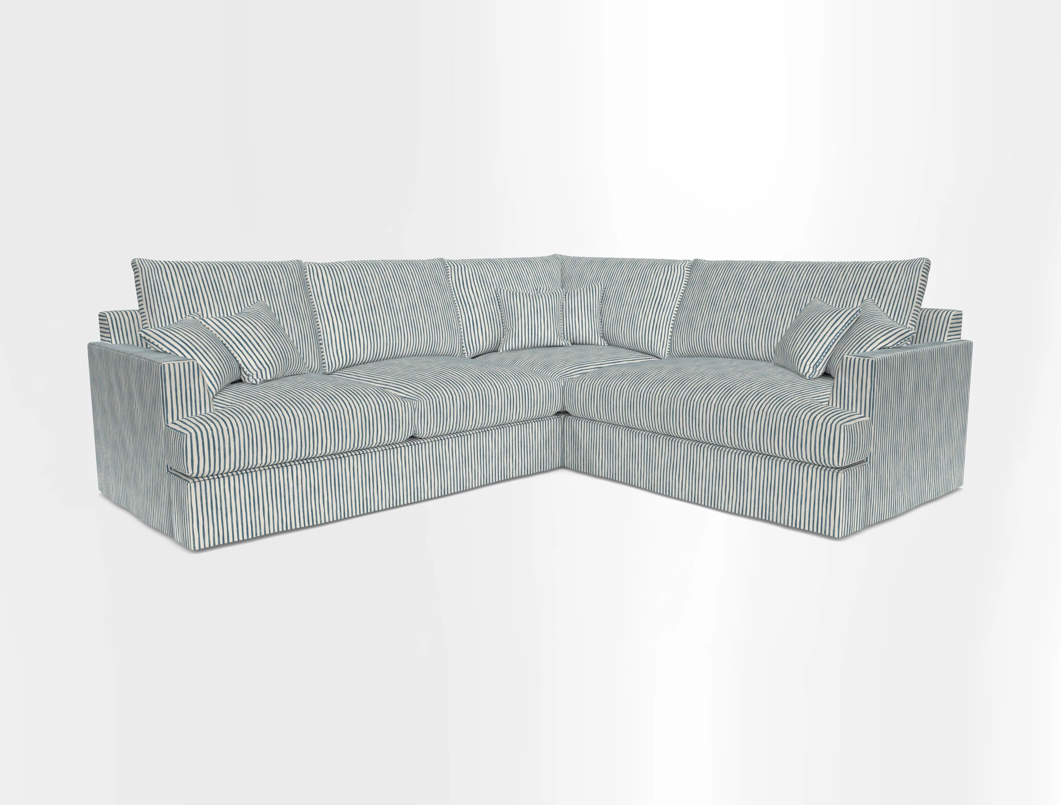 Slingsby Medium Fitted Cover Corner Unit LHF in Two Tone Plain Biscuit.  Loose cover version available