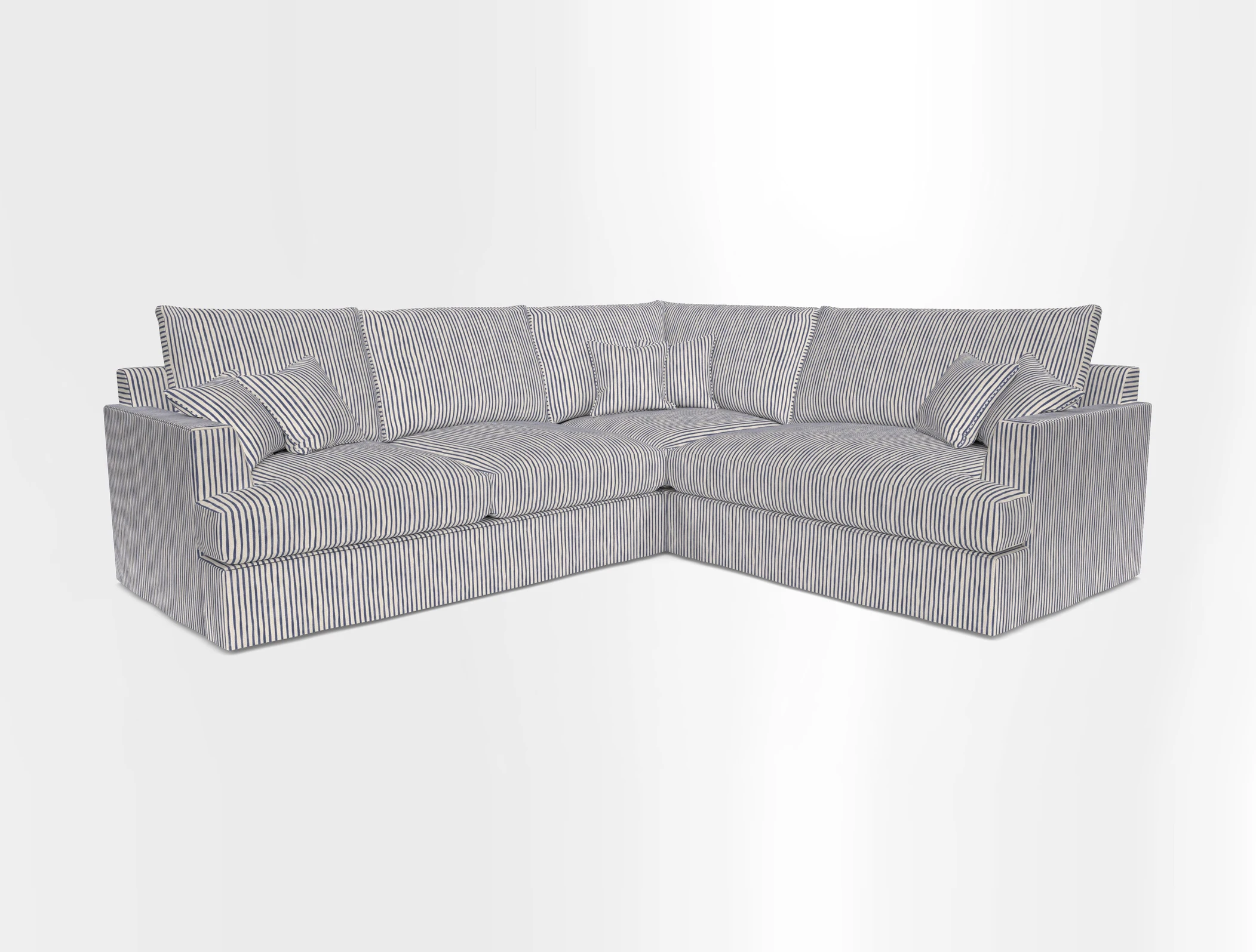 Slingsby Medium Fitted Cover Corner Unit LHF in Two Tone Plain Biscuit.  Loose cover version available