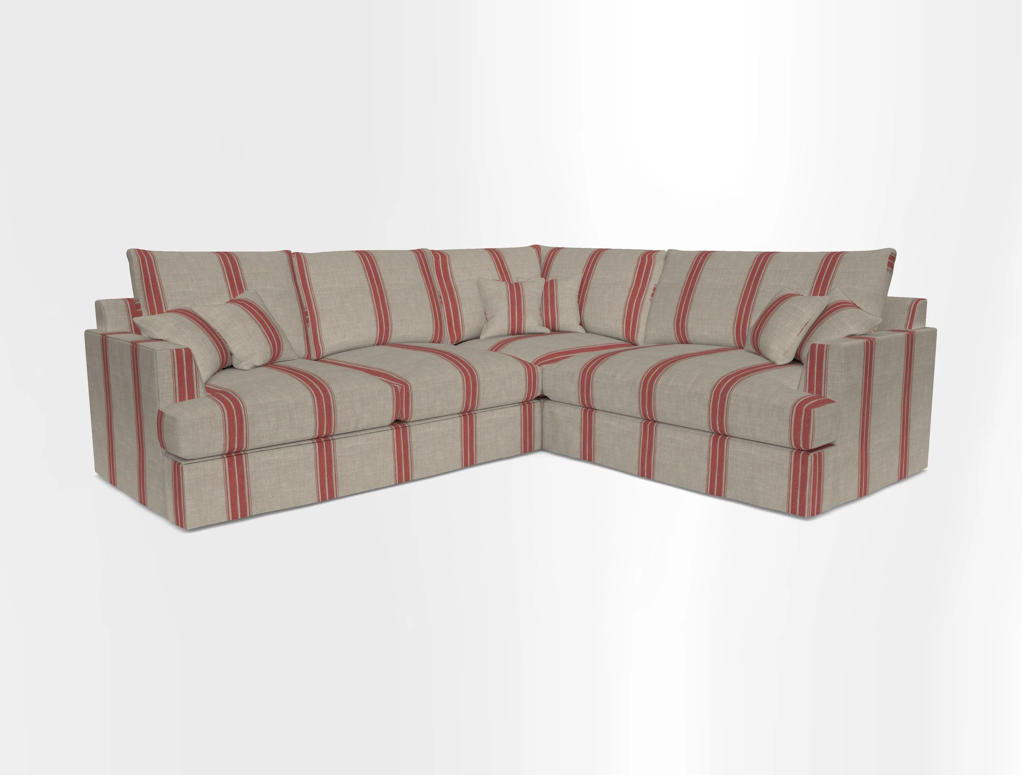 Slingsby Medium Fitted Cover Corner Unit LHF in Two Tone Plain Biscuit.  Loose cover version available