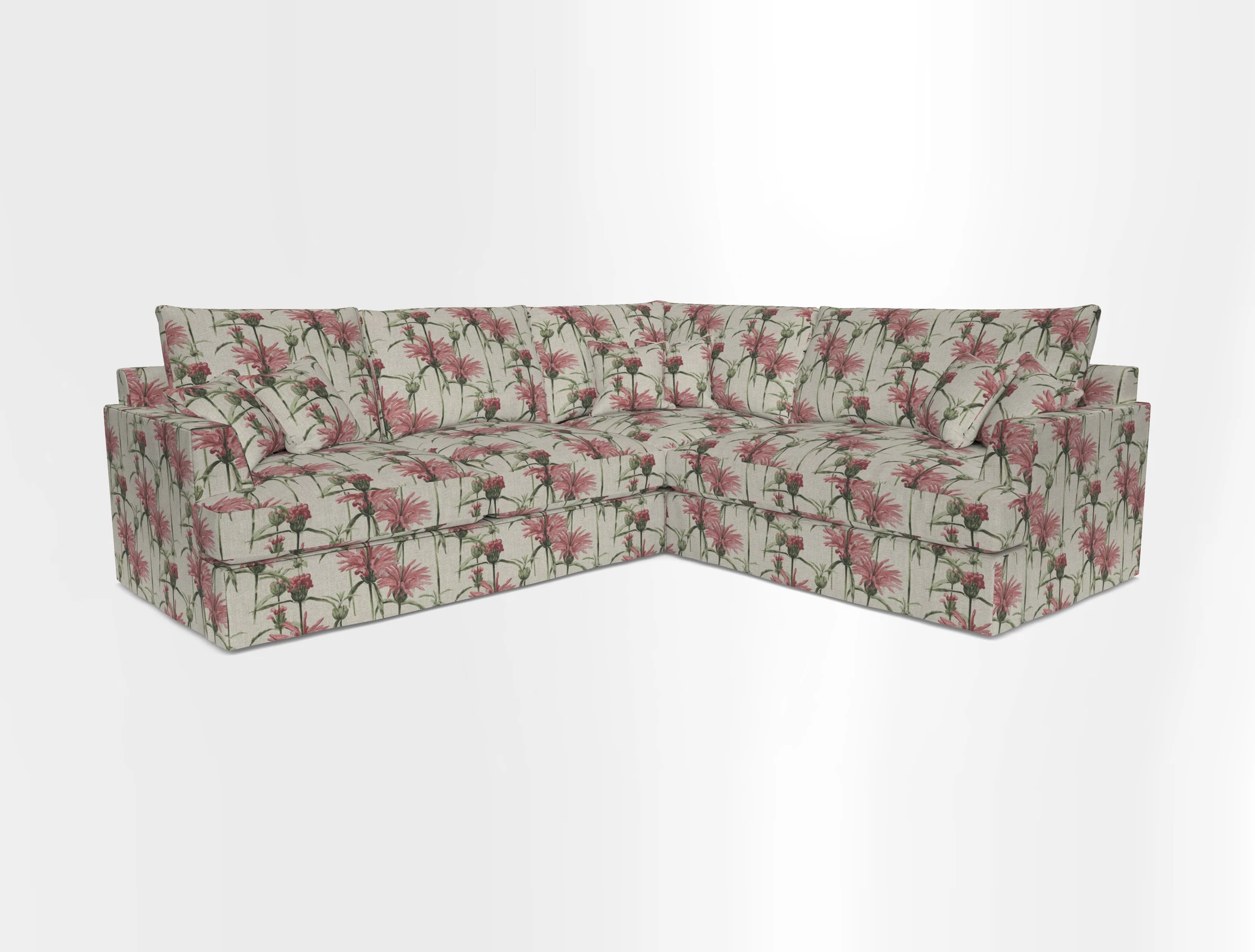 Slingsby Medium Fitted Cover Corner Unit LHF in Two Tone Plain Biscuit.  Loose cover version available