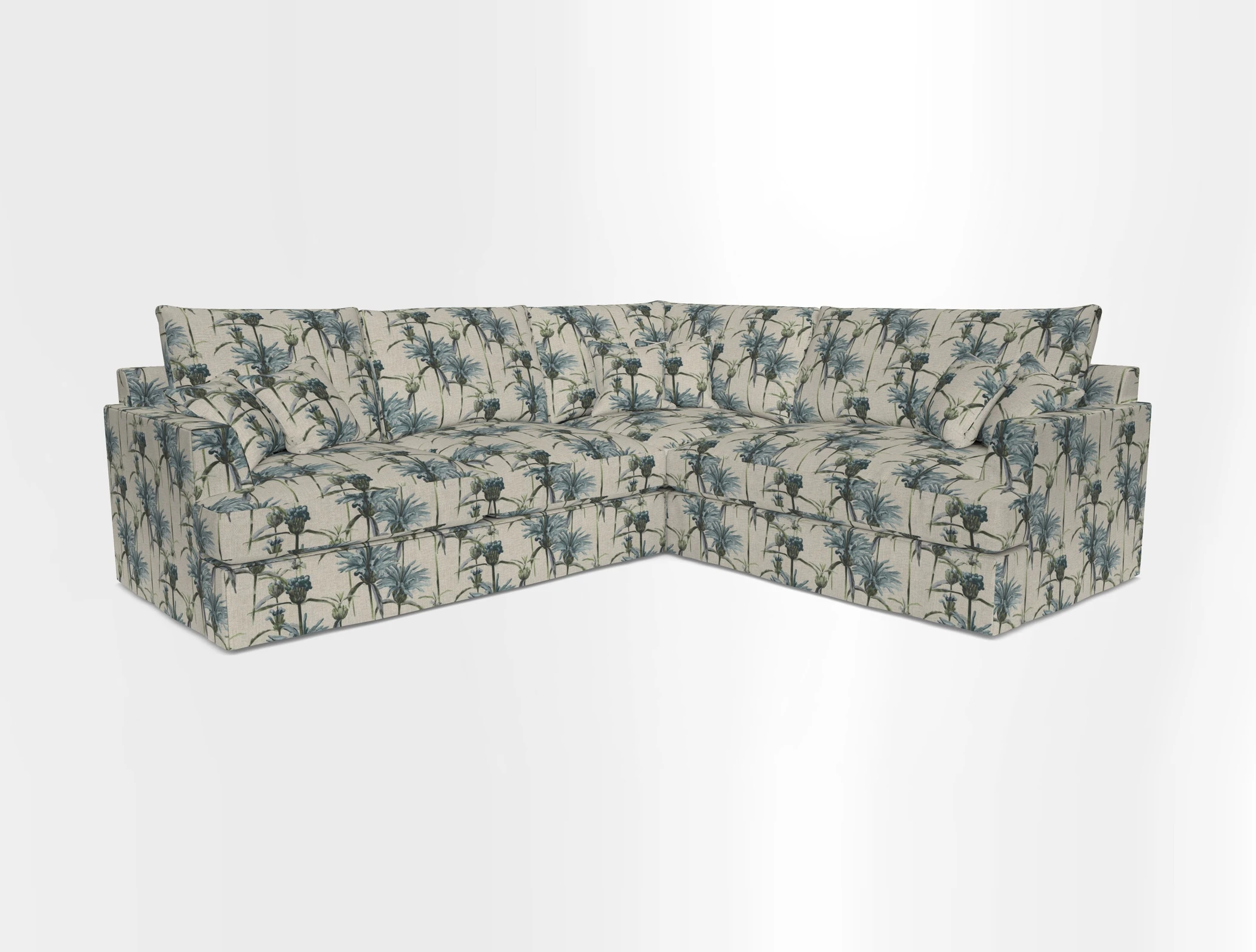 Slingsby Medium Fitted Cover Corner Unit LHF in Two Tone Plain Biscuit.  Loose cover version available