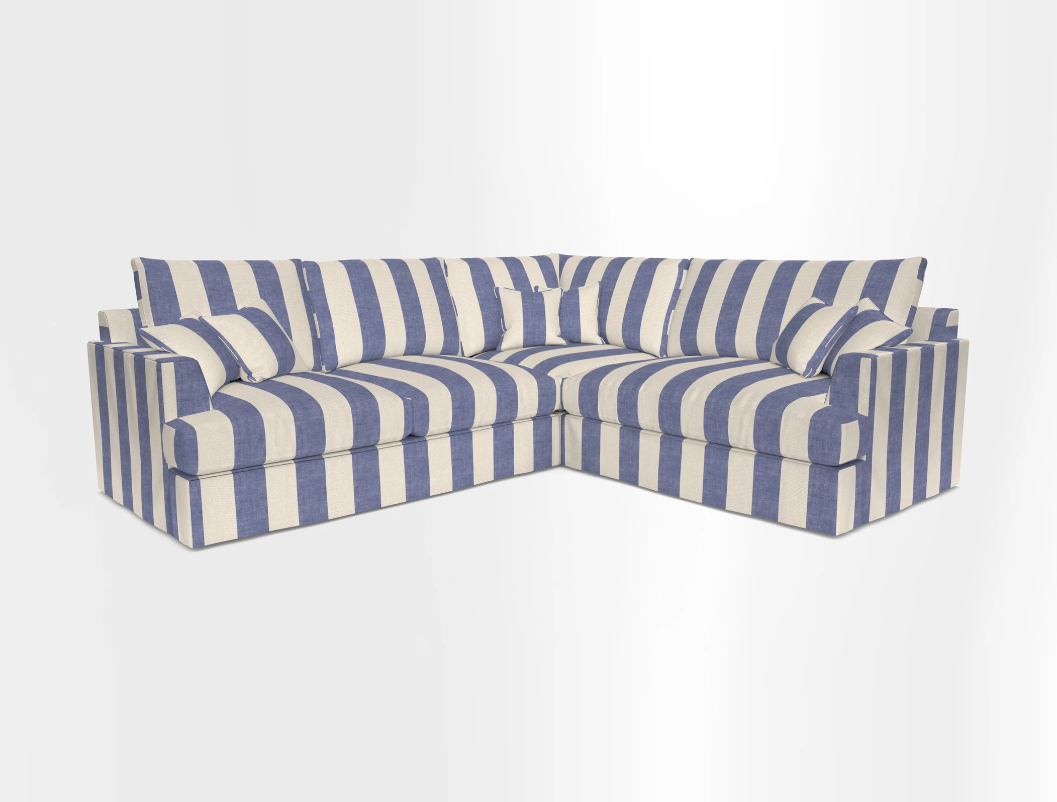 Slingsby Medium Fitted Cover Corner Unit LHF in Two Tone Plain Biscuit.  Loose cover version available