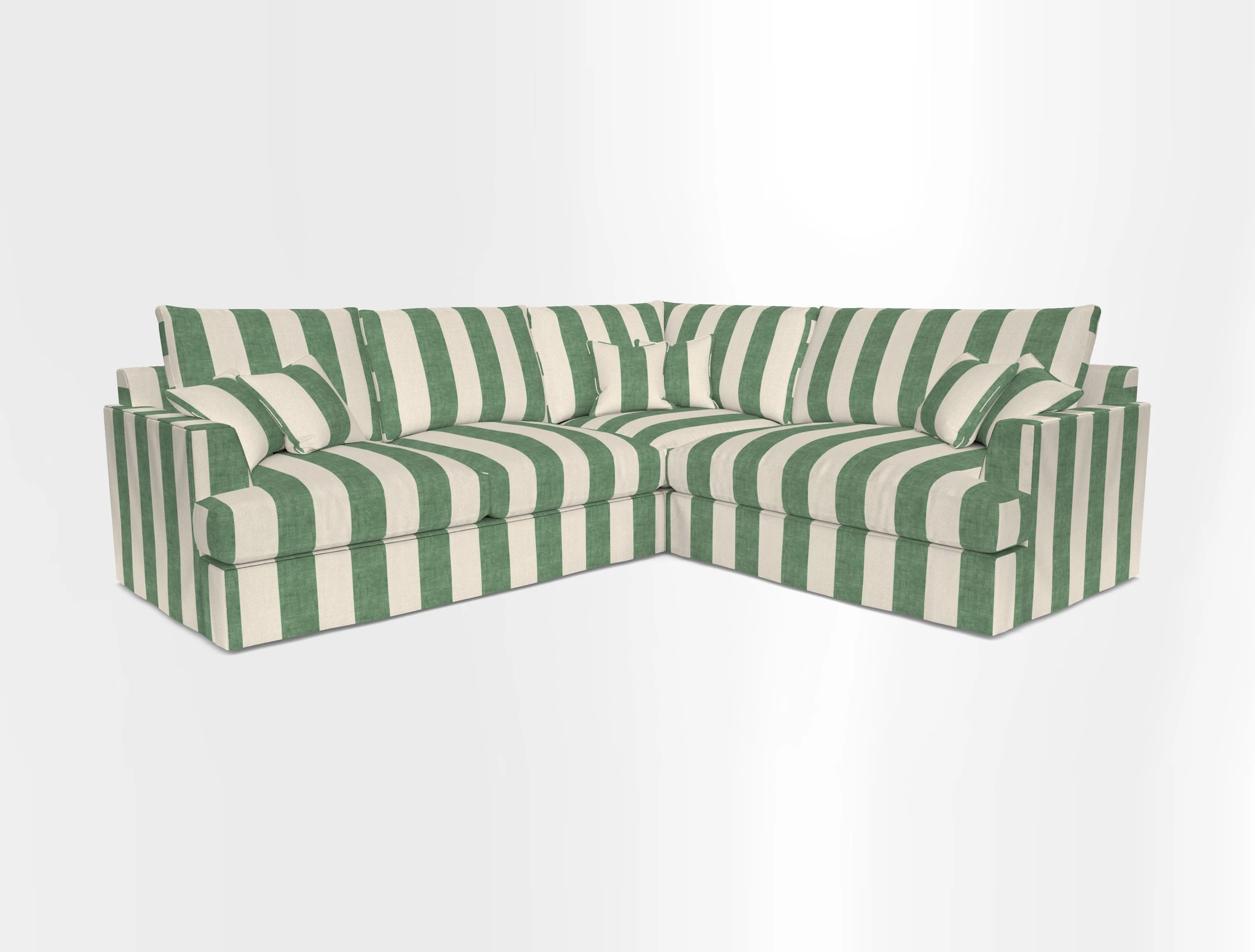 Slingsby Medium Fitted Cover Corner Unit LHF in Two Tone Plain Biscuit.  Loose cover version available