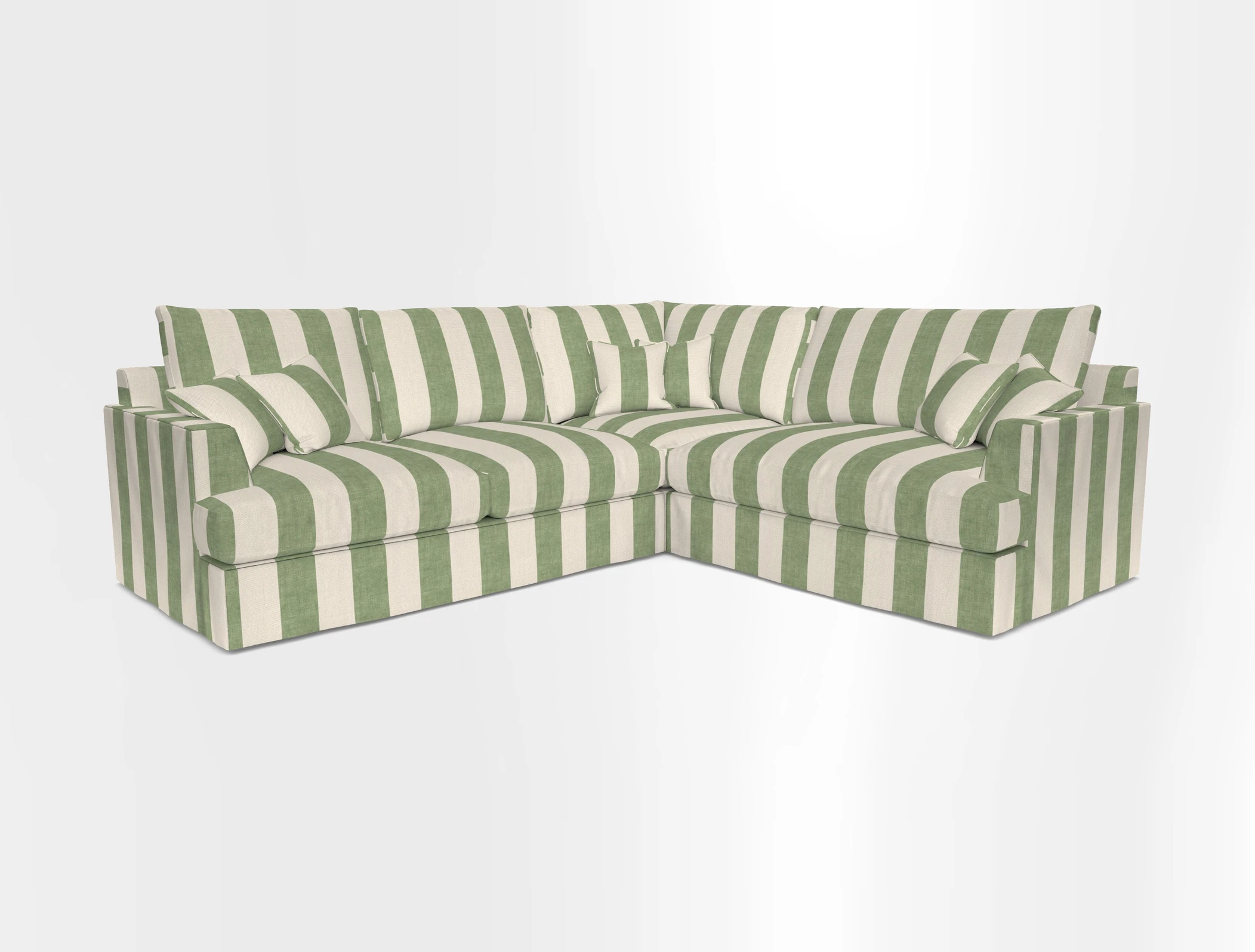 Slingsby Medium Fitted Cover Corner Unit LHF in Two Tone Plain Biscuit.  Loose cover version available