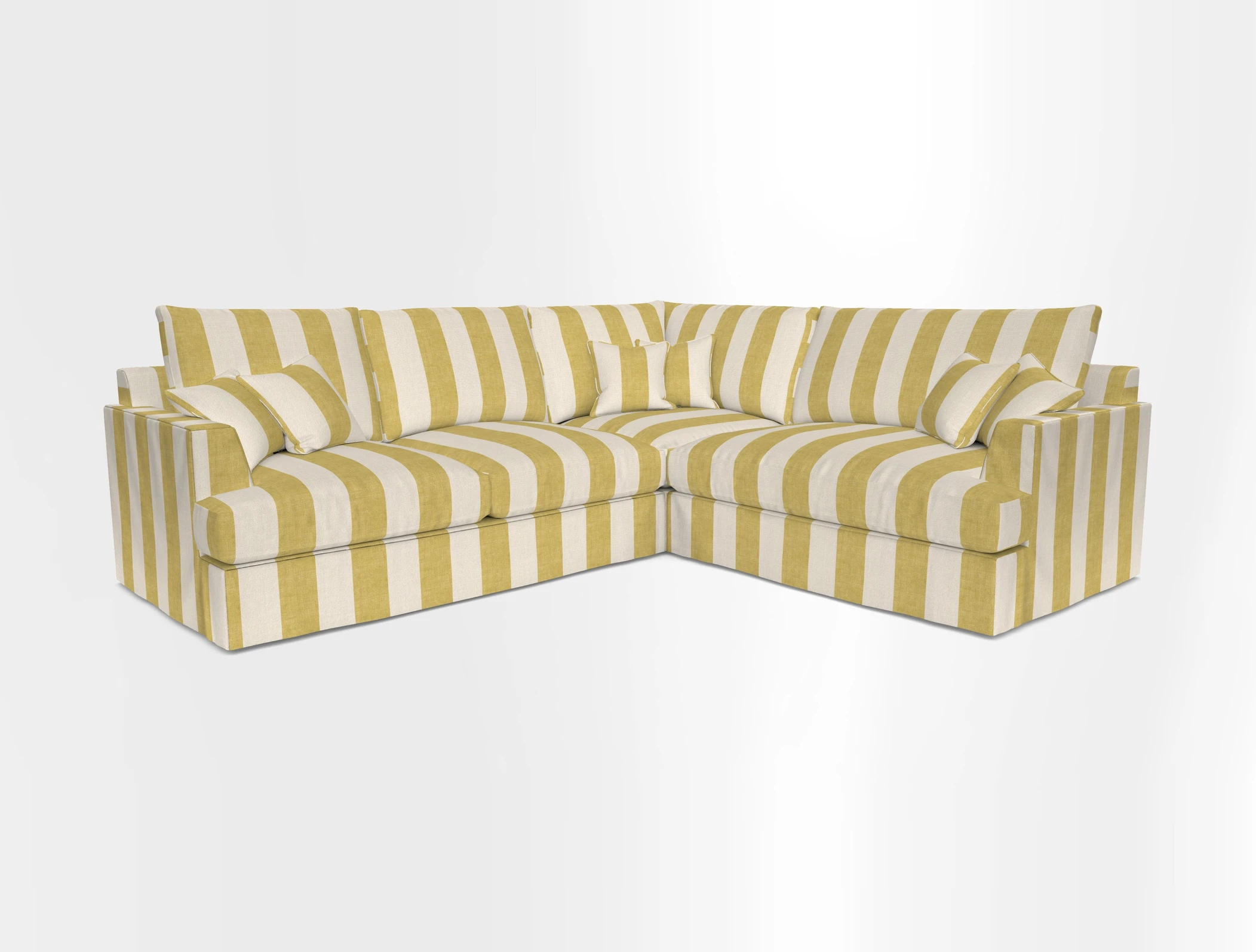 Slingsby Medium Fitted Cover Corner Unit LHF in Two Tone Plain Biscuit.  Loose cover version available