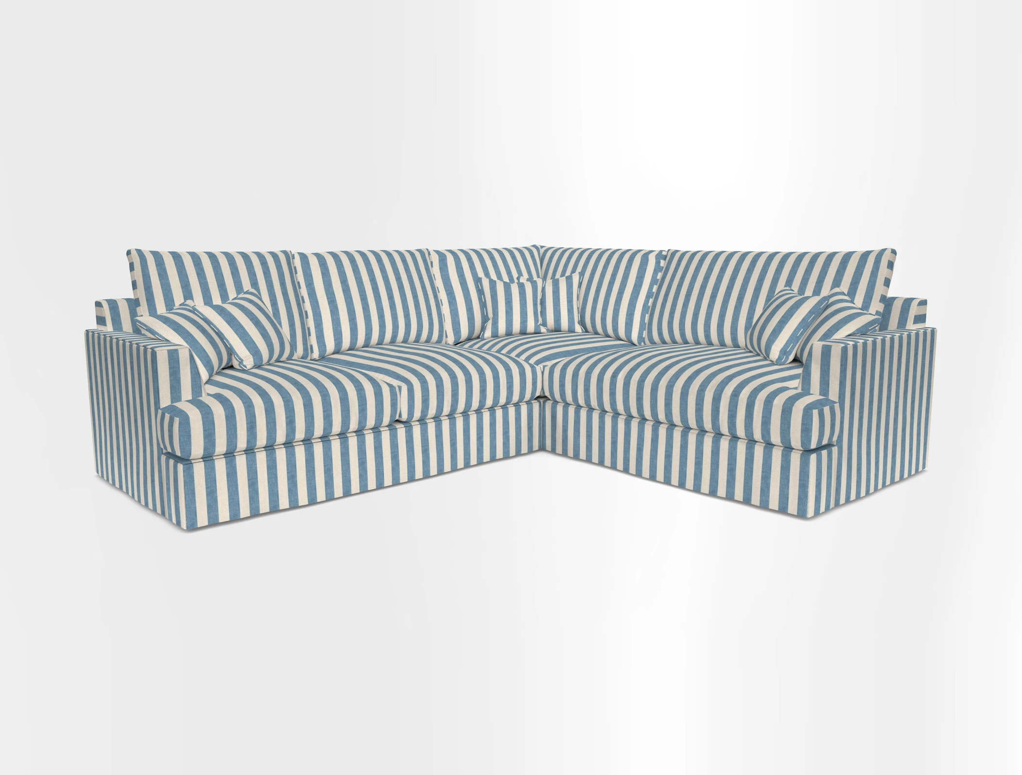 Slingsby Medium Fitted Cover Corner Unit LHF in Two Tone Plain Biscuit.  Loose cover version available