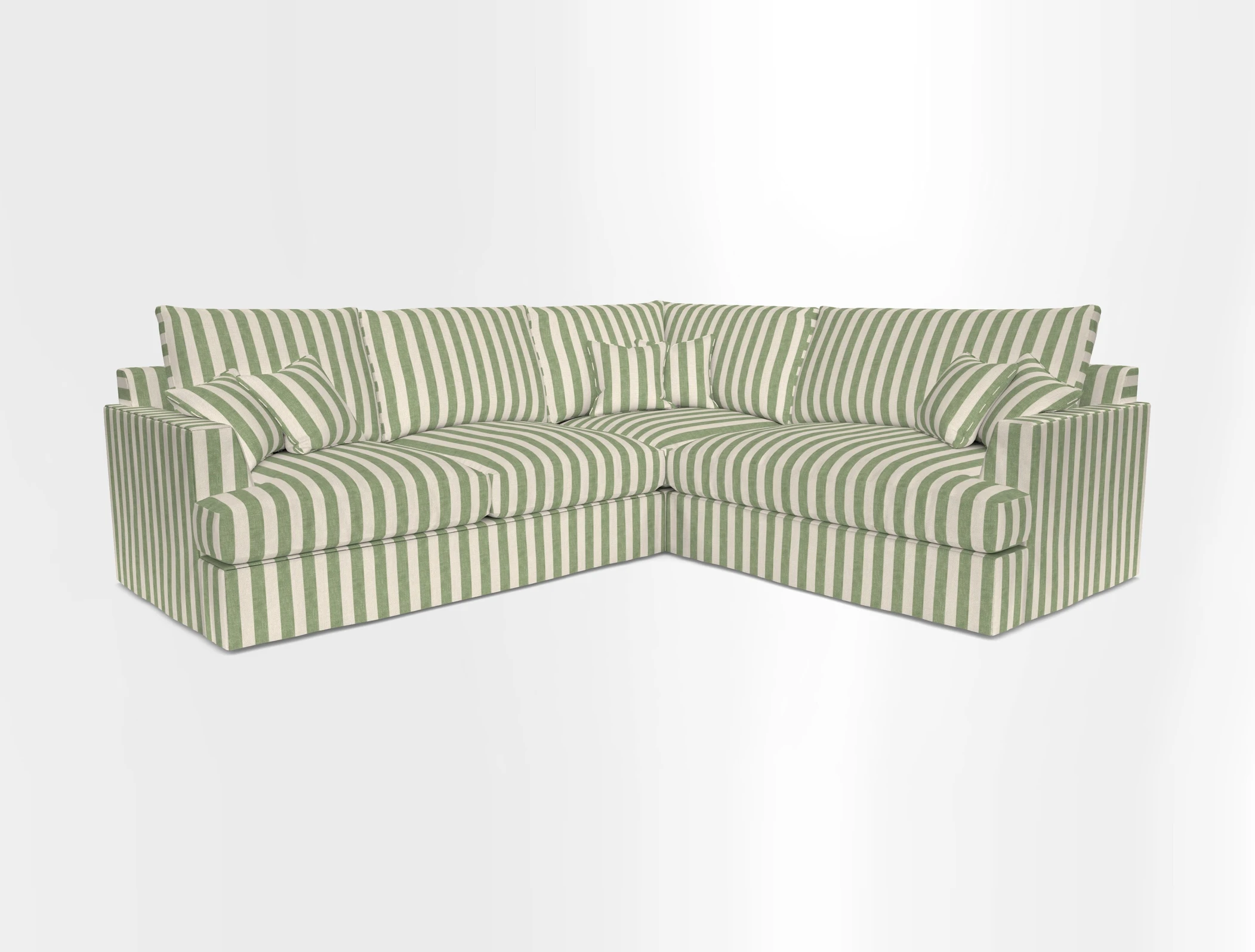 Slingsby Medium Fitted Cover Corner Unit LHF in Two Tone Plain Biscuit.  Loose cover version available
