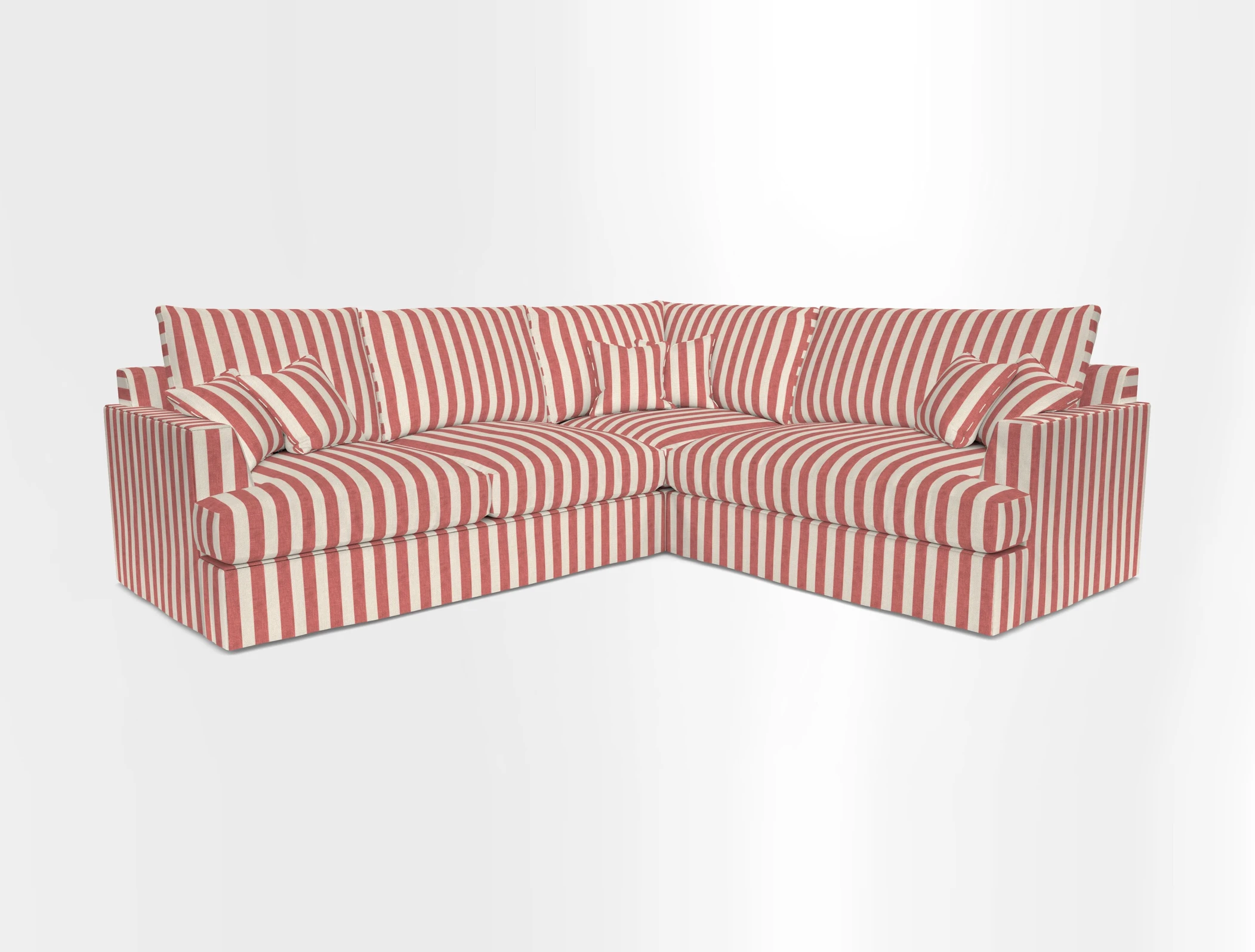 Slingsby Medium Fitted Cover Corner Unit LHF in Two Tone Plain Biscuit.  Loose cover version available