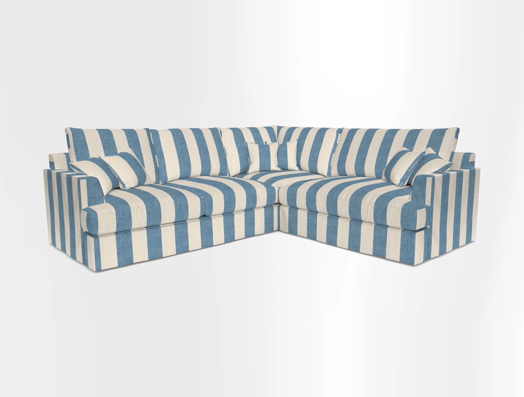 Slingsby Medium Fitted Cover Corner Unit LHF in Two Tone Plain Biscuit.  Loose cover version available