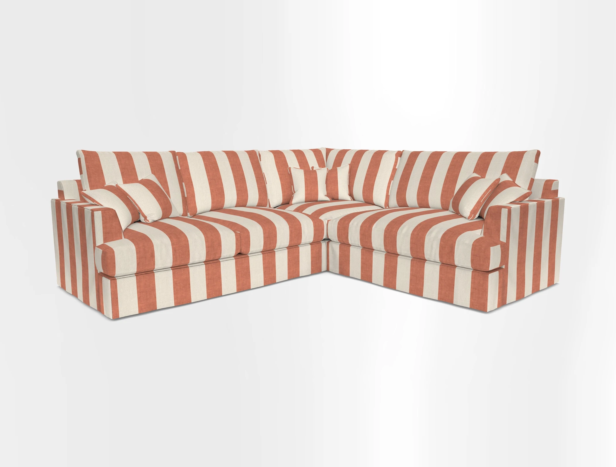 Slingsby Medium Fitted Cover Corner Unit LHF in Two Tone Plain Biscuit.  Loose cover version available
